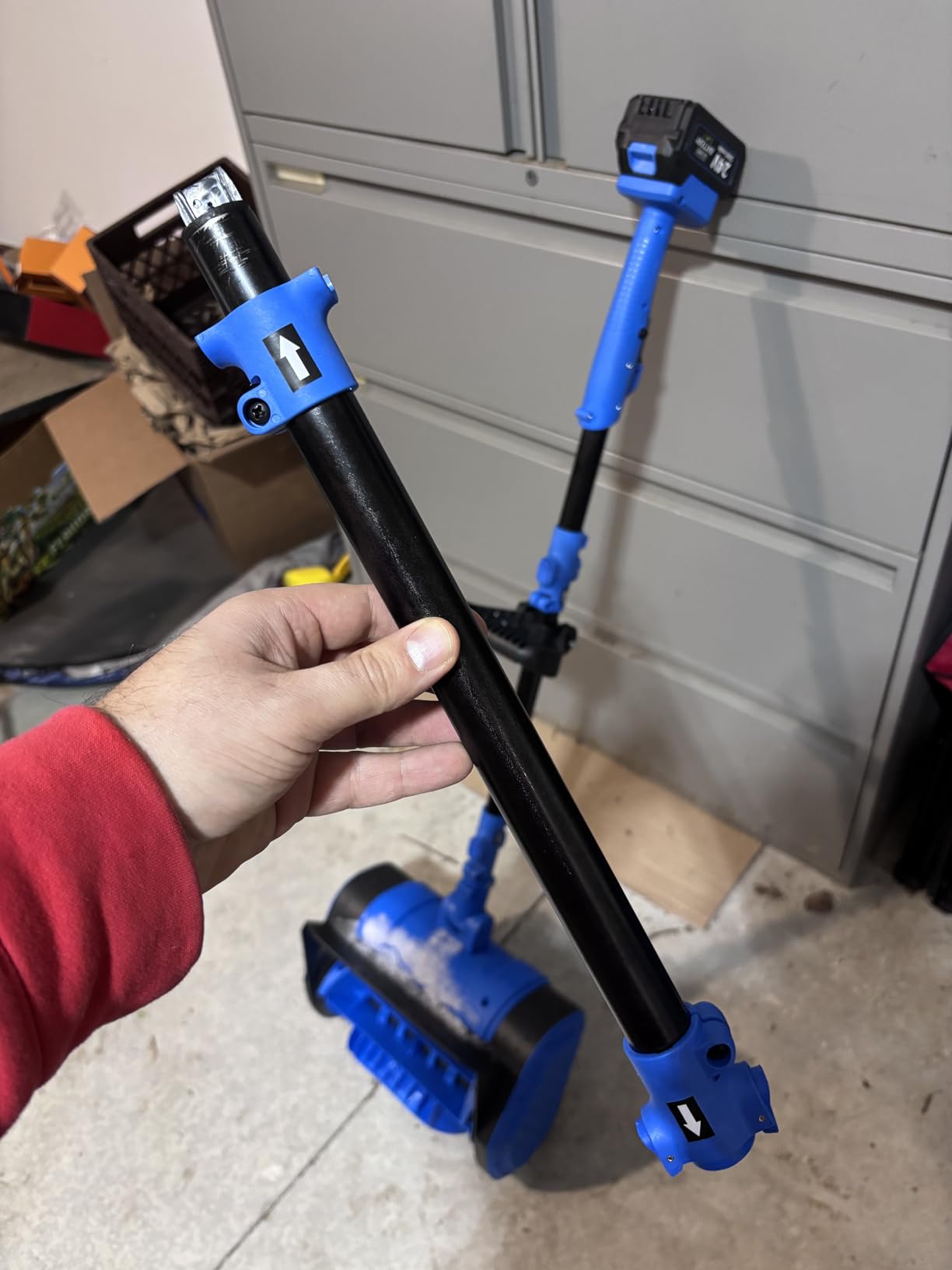 Electric Cordless Snow Shovel, 14.4-Inch | 24V | 5.0Ah Brushless Cordless Snow Blower with Battery and Charger, 26ft Throwing Distance, 5000RPM/Min, Snow Removal for Driveway/Steps/Patio/Sidewalk - Customer Photo 2