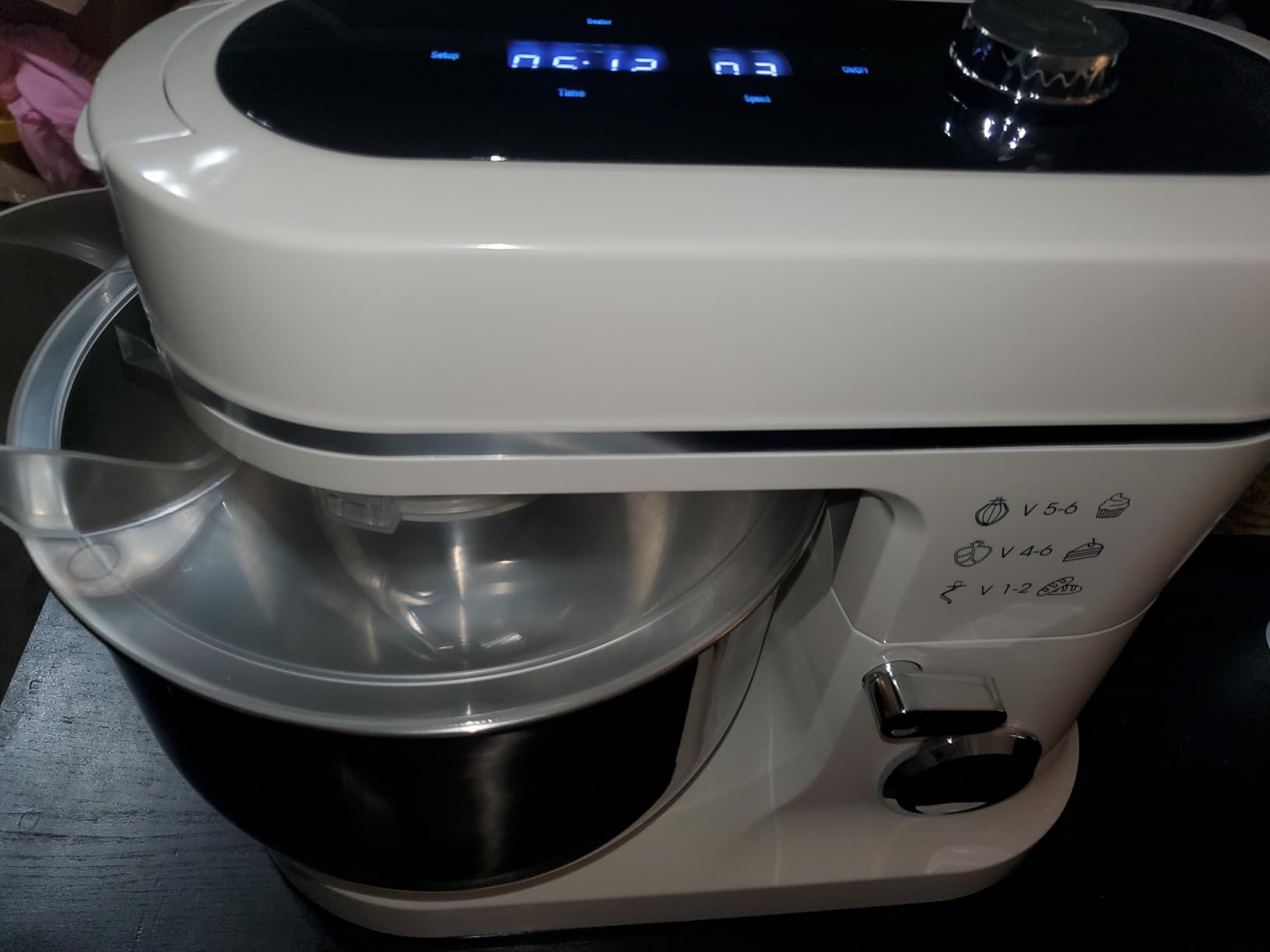 900W Stand Mixer 8 QT kitchen Dough mixers LED Touch Screen Adjustable Speed Electric Household Mixers With Bowl,Dough Hook,Whisk And Beater For Baking, Cake,Pizza And Most Home Cooks - Customer Photo 1