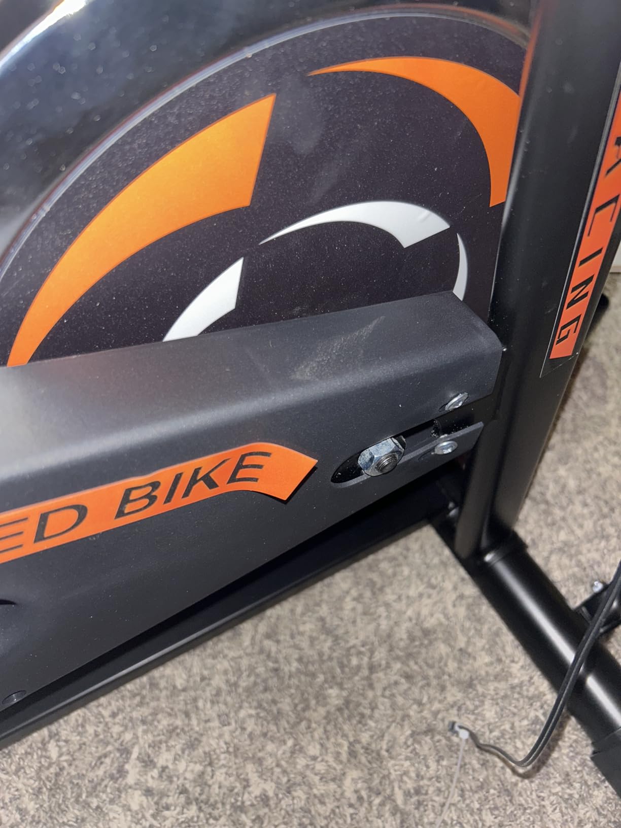 OWLSKY Exercise Bike with APP, Magnetic Resistance Indoor Cycling Bike, 300 lbs Capacity Quiet Stationary Bike for Home Gym Cardio Workout, Adjustable Seat & Tablet Holder - Customer Photo 3