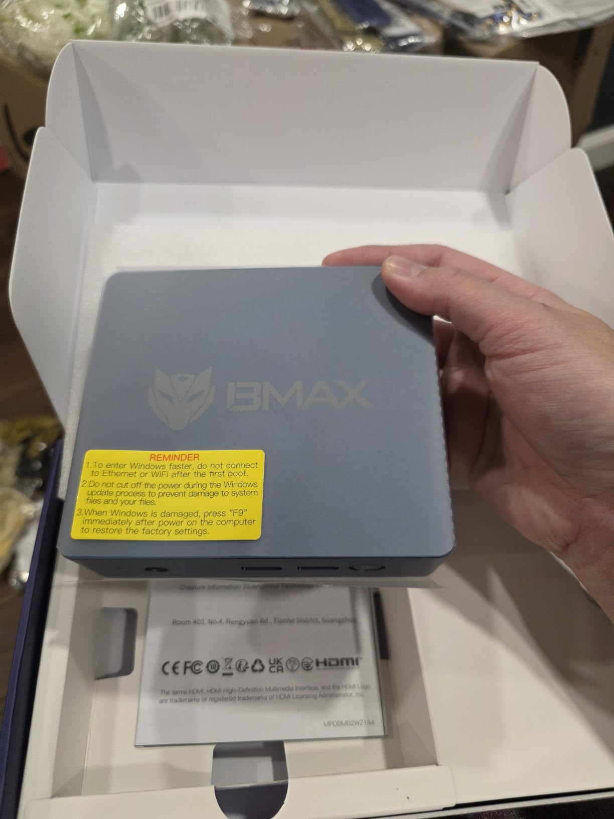 Bmax Mini PC B2 Power Intel 5205U 8GB DDR4 256GB M.2 NVMe SSD Support Expansion (64GB&4TB),HDMI 1.4&DP 1.2, USB3.2,4K Dual Display 2.4G/5G WiFi & BT5.0 Mini Desktop Computers for Home/Office/Design - Customer Photo 2