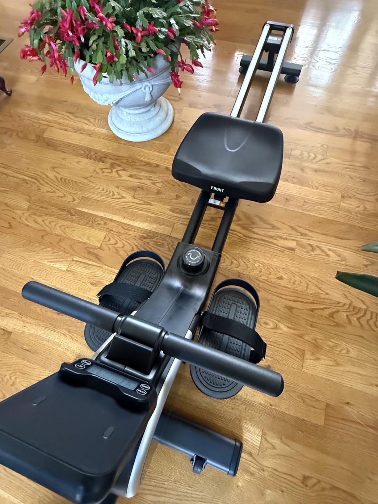 Rowing Machines for Home, 16/32-Level Adjustable Resistance, Magnetic Rowing Machine with App Supported, 350/400 LB Weight Capacity, Upgraded Dual Slide Rails with LCD Data Display Screen - Customer Photo 1