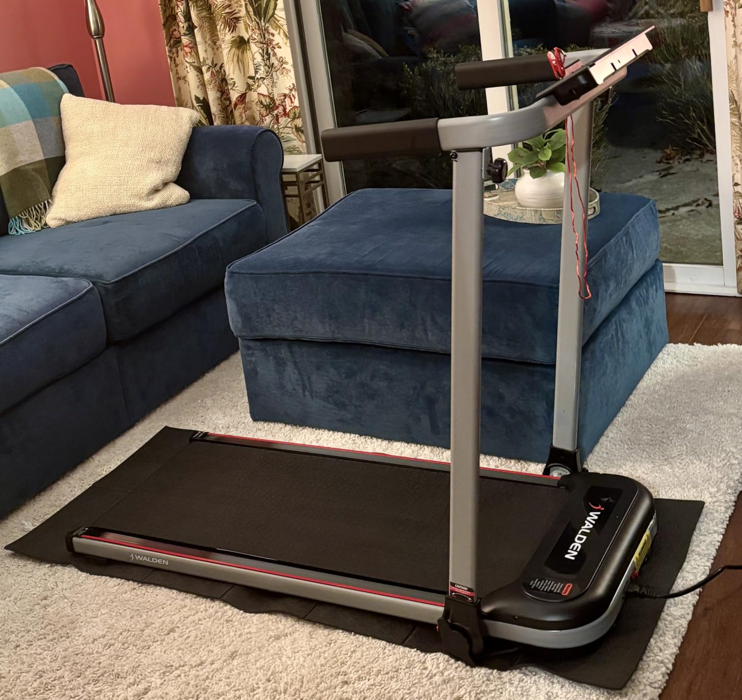 Walden Sports Folding Electric Treadmill with Handle - Portable Running Machine LCD Screen - 6.2mp/h Adjustable Speed - Customer Photo 1