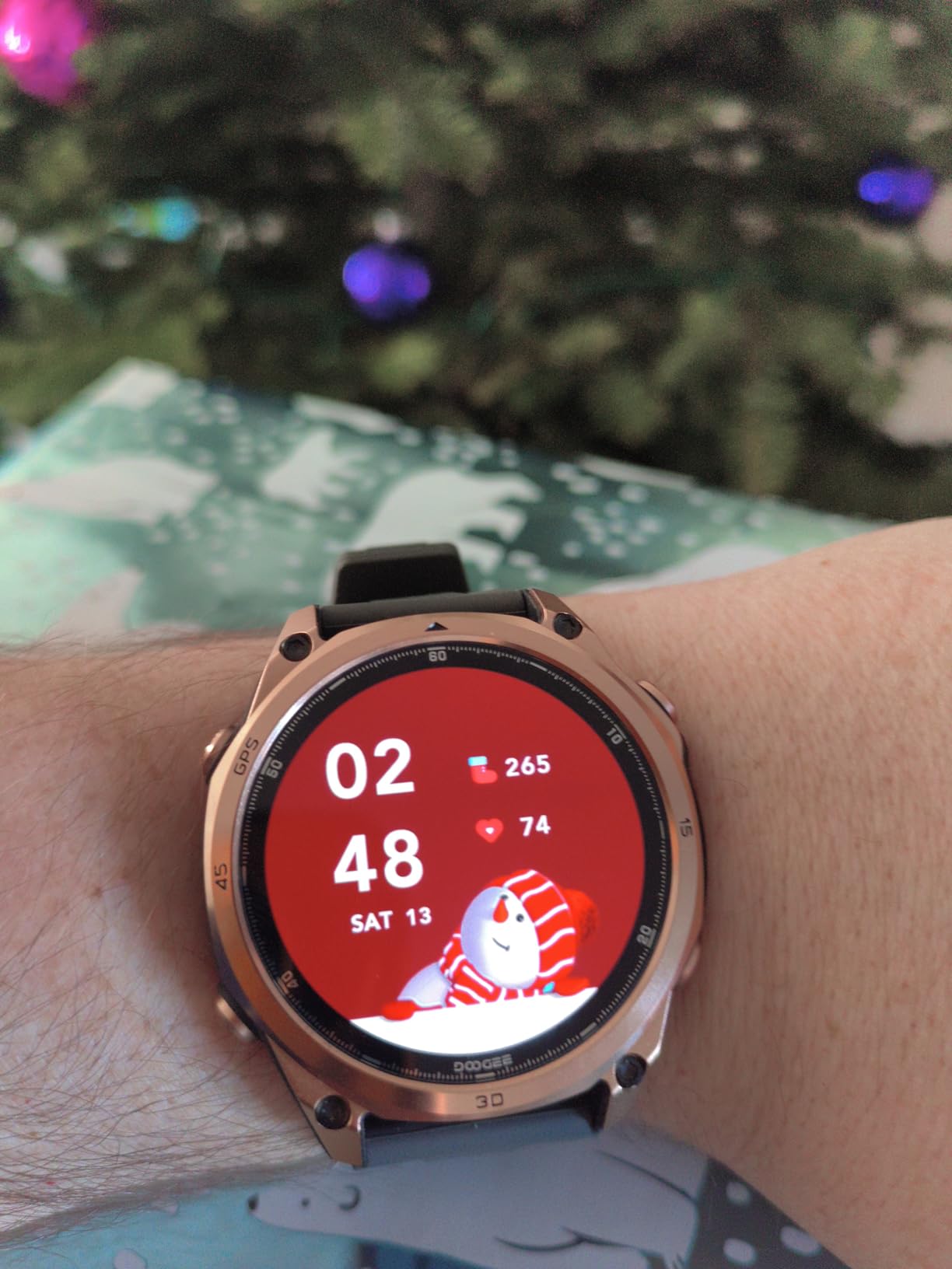 DOOGEE Anywise W1 Mens Smart Watch, 5ATM Dual-Band GPS Fitness Tracker, 1.43'' Smart Watches for Android and iPhone, 170+ Sports Modes, Answer/Make Calls/18 Days Battery/Led Flashlight/Compass/2 Strap - Customer Photo 2