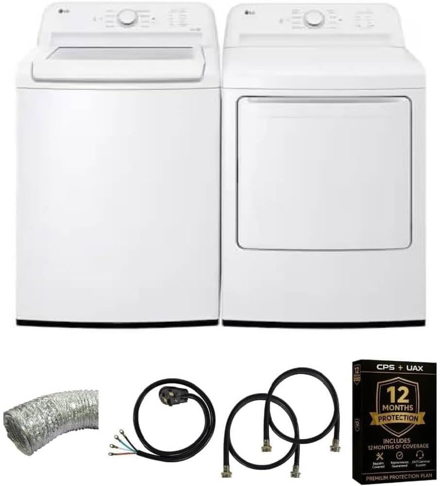 LG White Top Load Smart Washer and 7.3 cu ft Electric Dryer Pair - Customer Photo 1