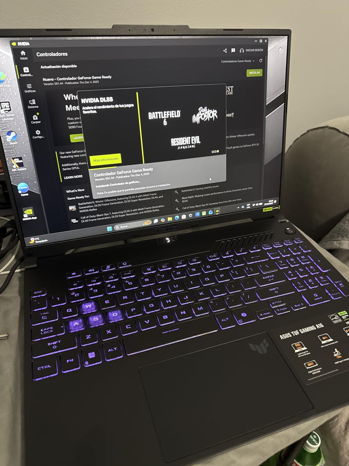 ASUS TUF Gaming A16 Laptop: AMD Ryzen 7 7445HS, 16