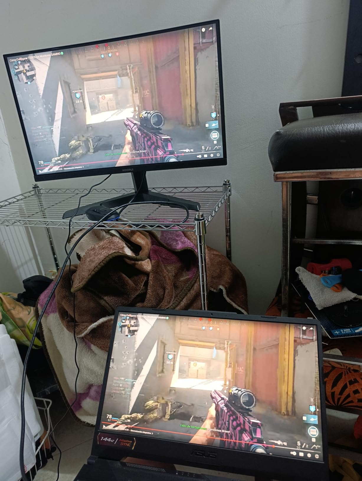 KOORUI 27 Inch Curved Monitor FHD 1080P 144Hz Gaming Office Computer Monitors, 1500R PC Screen with HDMI VGA, Eye Care TUV Rheinland Certified, Tilt Adjustable, Black. - Customer Photo 2