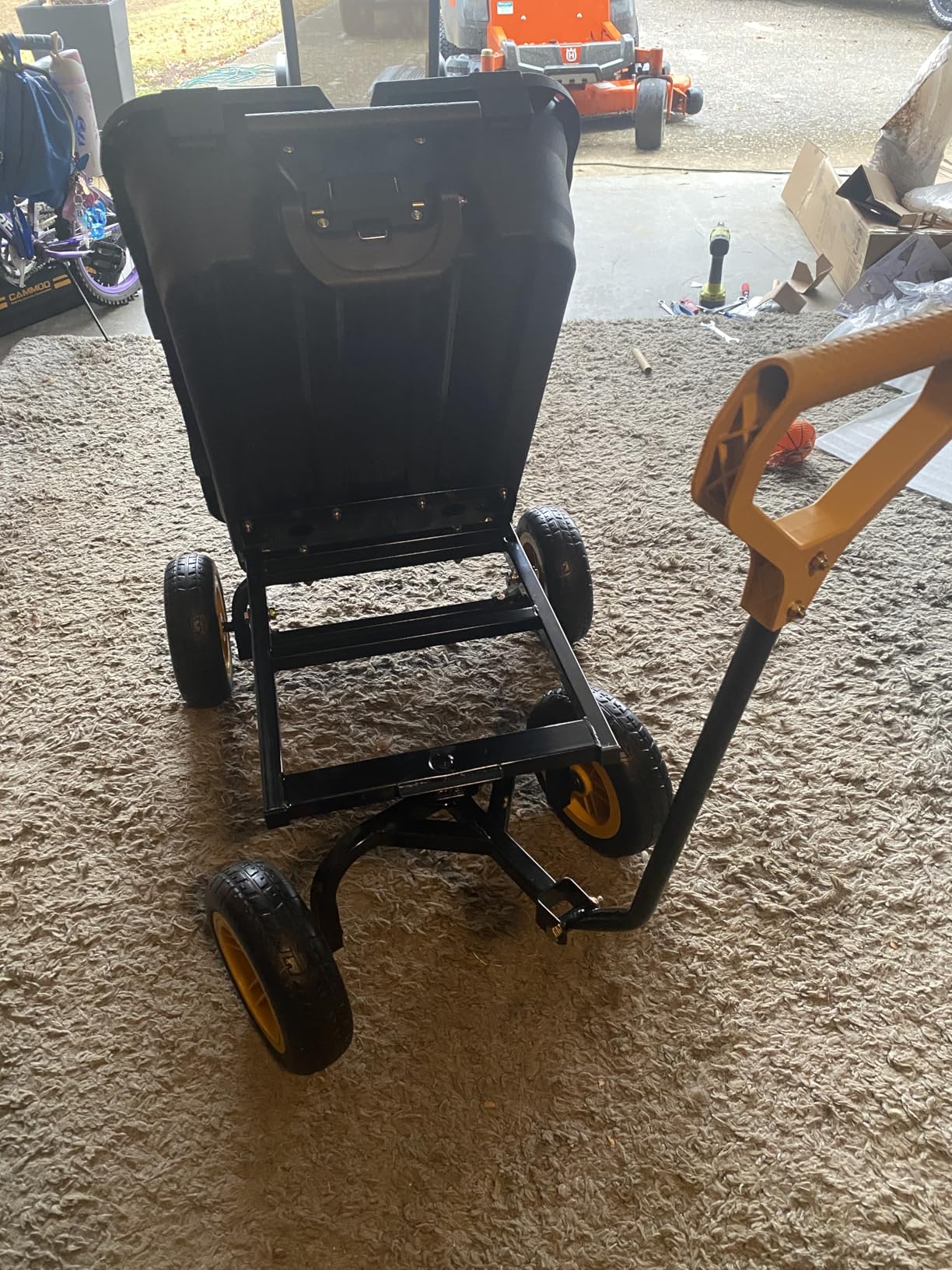 CAMMOO 10in NO-FLAT TIRES 900lb Heavy-Duty Garden Dump Cart DIY Expandable Capacity Over 4 Cu.Ft. Utility Wagon with Quick-Release Dumping & Prime Grade 100% Virgin Polypropylene-Not Recycled Material - Customer Photo 2