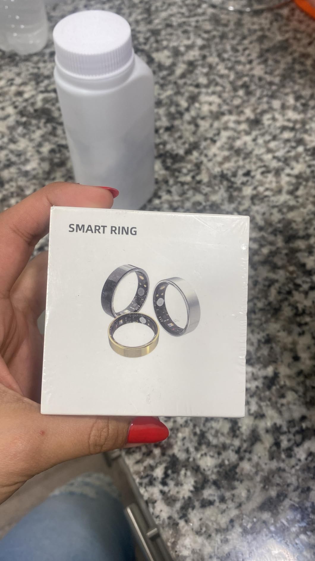 Smart Ring for Women Men,Fitness Tracker Ring with Heart Rate, Sleep Monitoring, Blood Oxygen, Step Counting for iOS and Android, No Subscription Fee, Waterproof, Valentines Day Gifts(Black, 9) - Customer Photo 2