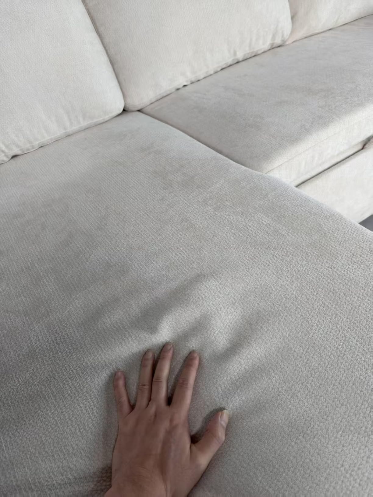 81-Inch L-Shape Sectional Couch, 4-in-1 Multifunctional Pull-Out Couch Sleeper Sofa with Storage Chaise & Removable Back Cushions, for Living Room/Office/Apartment (Beige) - Customer Photo 1