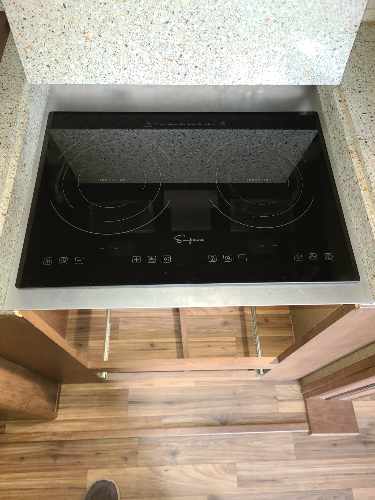 Empava 36 Inch Electric Induction Cooktop Built-In, 5 Zone Smooth Glass Surface, Dual Bridge-Sync, Touch Slider Control, Power Boost, Stop & Go, Timer, Child Lock, Hardwired Kitchen Appliance Customer Review Empava 36 Inch Electric Induction Cooktop Built-In, 5 Zone Smooth Glass Surface, Dual Bridge-Sync, Touch Slider Control, Power Boost, Stop & Go, Timer, Child Lock, Hardwired Kitchen Appliance - Customer Photo 2