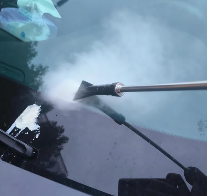 3 Level Adjustable Pressurized Handheld Steam Cleaner for Home, 10s Heat-Up Handheld Steamer for Cleaning, 1.6 Qt Tank Portable Steam Cleaner Handheld for Car,Grout,Tile,Couch,Floor (yellow) - Customer Photo 1