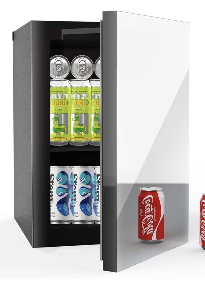 24 inch Beverage Refrigerator Cooler, 5.4 Cubic/176 Can Large Fridge Dual Zone with Glass Front Door, Beer or Wine, Under Counter Small Refrigerator with Adjustable Shelves and Digital Display - Customer Photo 1