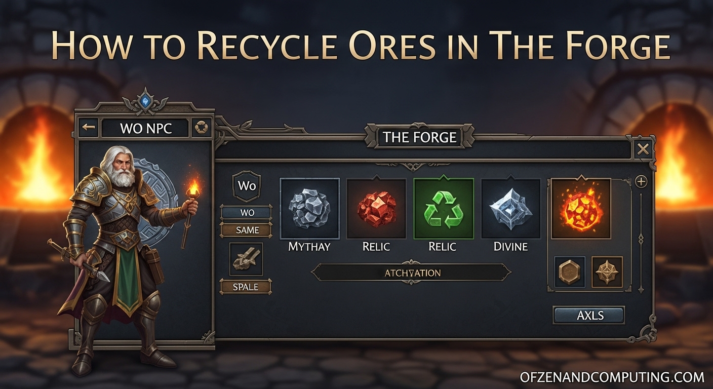How to Recycle Ores in The Forge