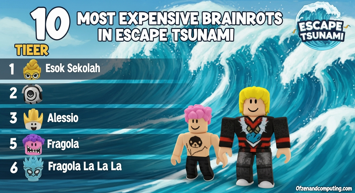 Most Expensive Brainrots Escape Tsunami