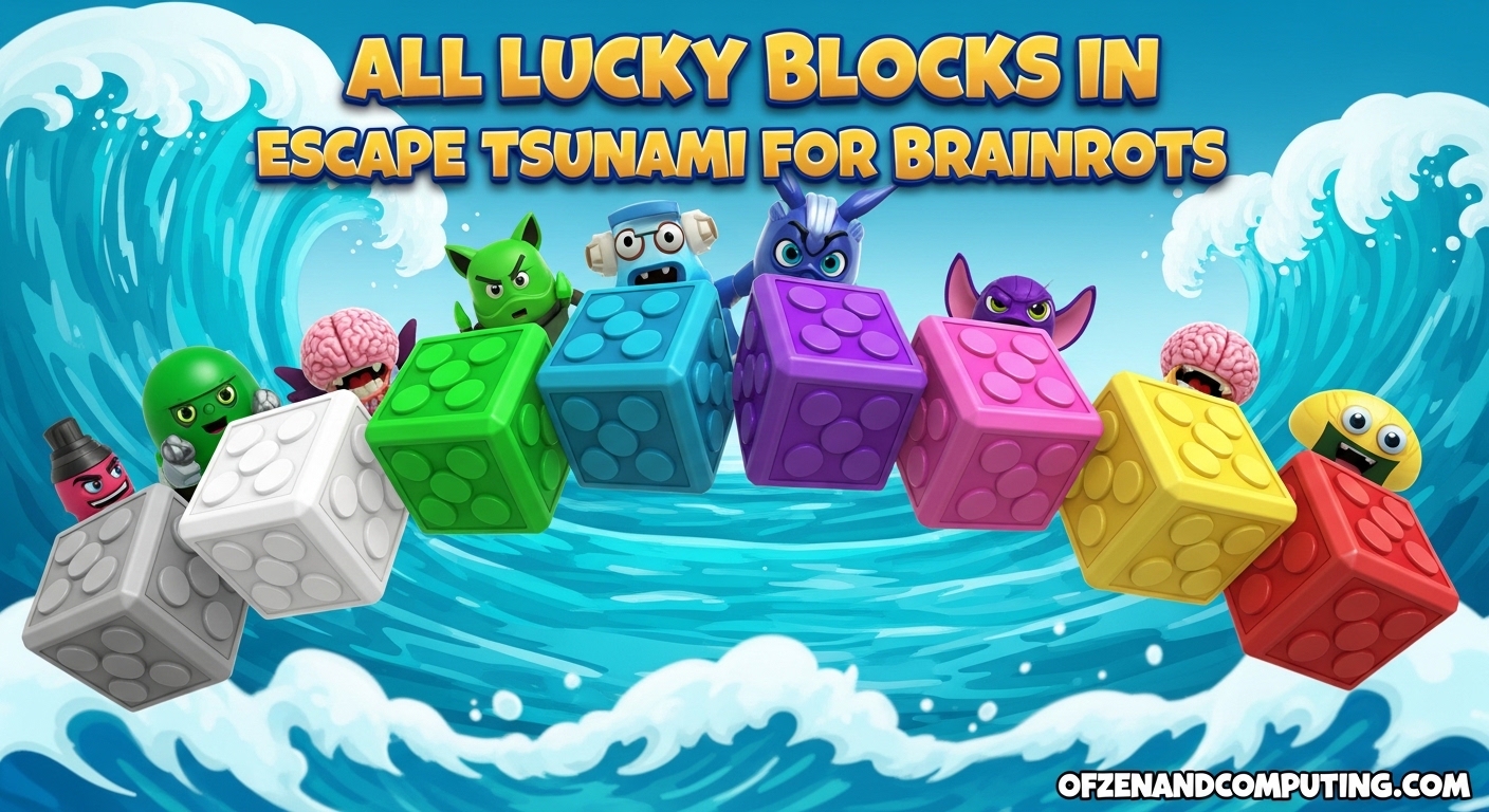 All Lucky Blocks in Escape Tsunami For Brainrots