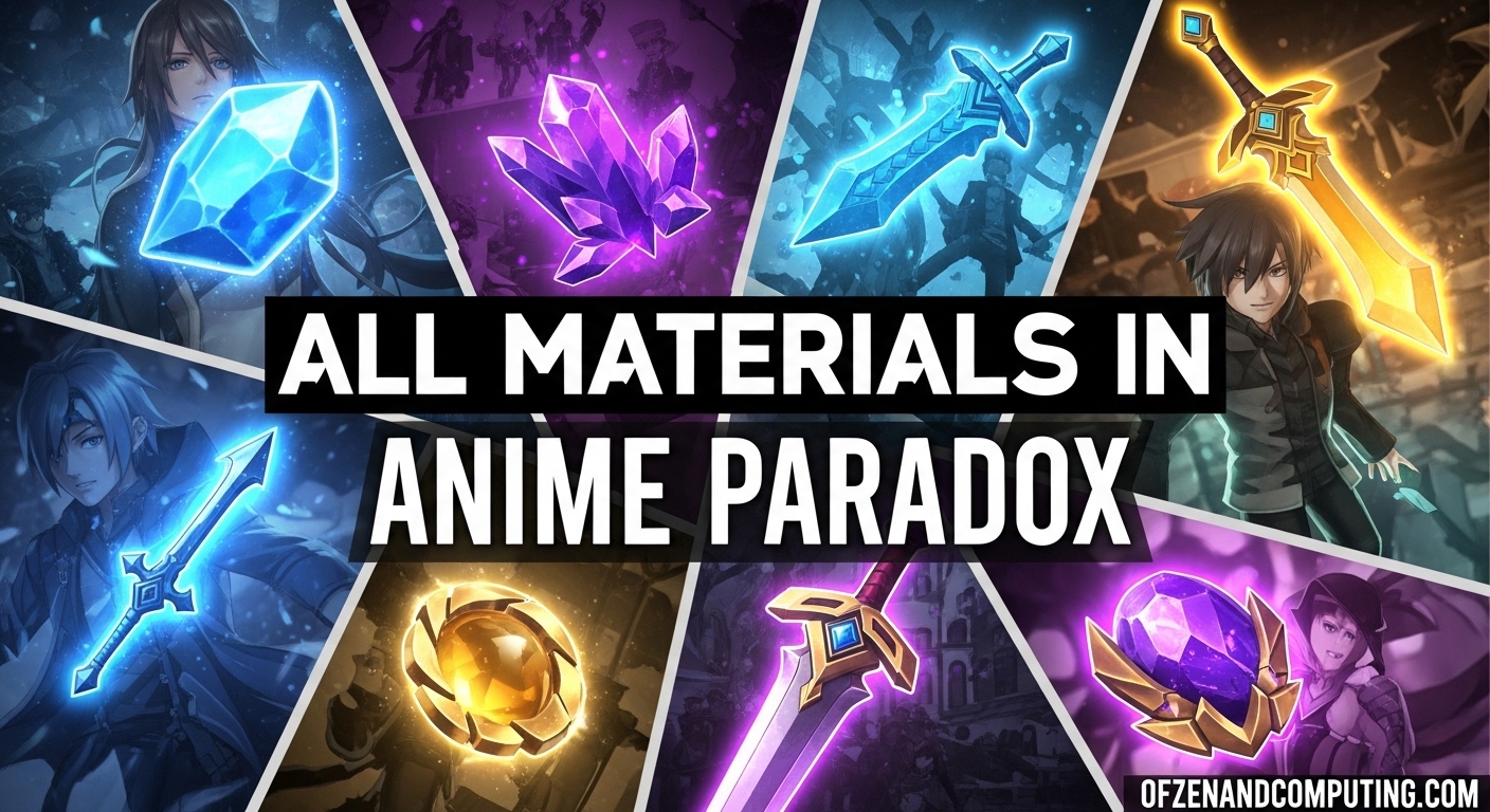 All Materials in Anime Paradox