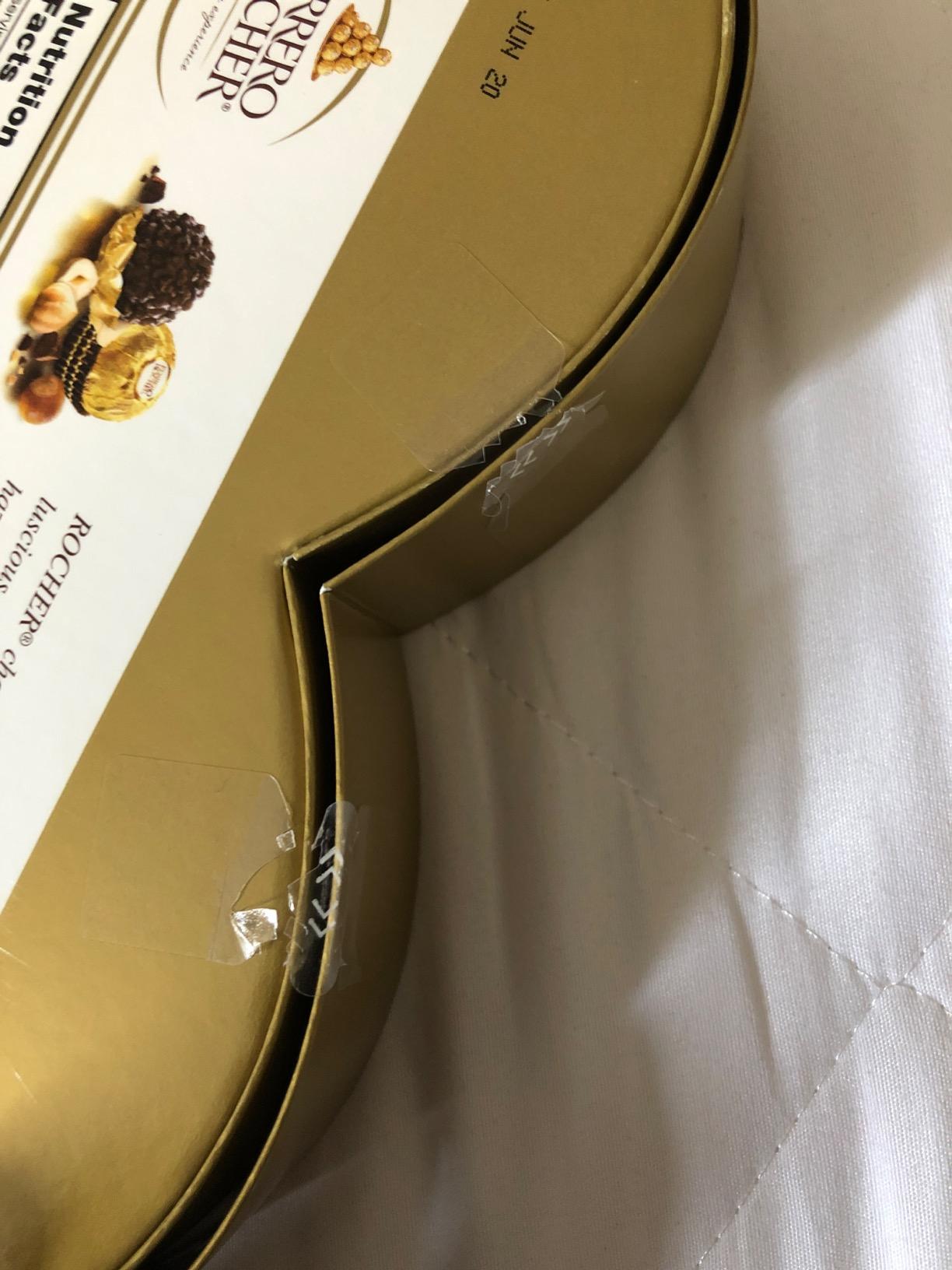 Ferrero Rocher Fine Hazelnut Chocolates, Valentine's Day Heart Gift Box, 16 Piece Premium Chocolate for Gifting, 7 oz Customer Review Ferrero Rocher Fine Hazelnut Chocolates, Valentine's Day Heart Gift Box, 16 Piece Premium Chocolate for Gifting, 7 oz - Customer Photo 2