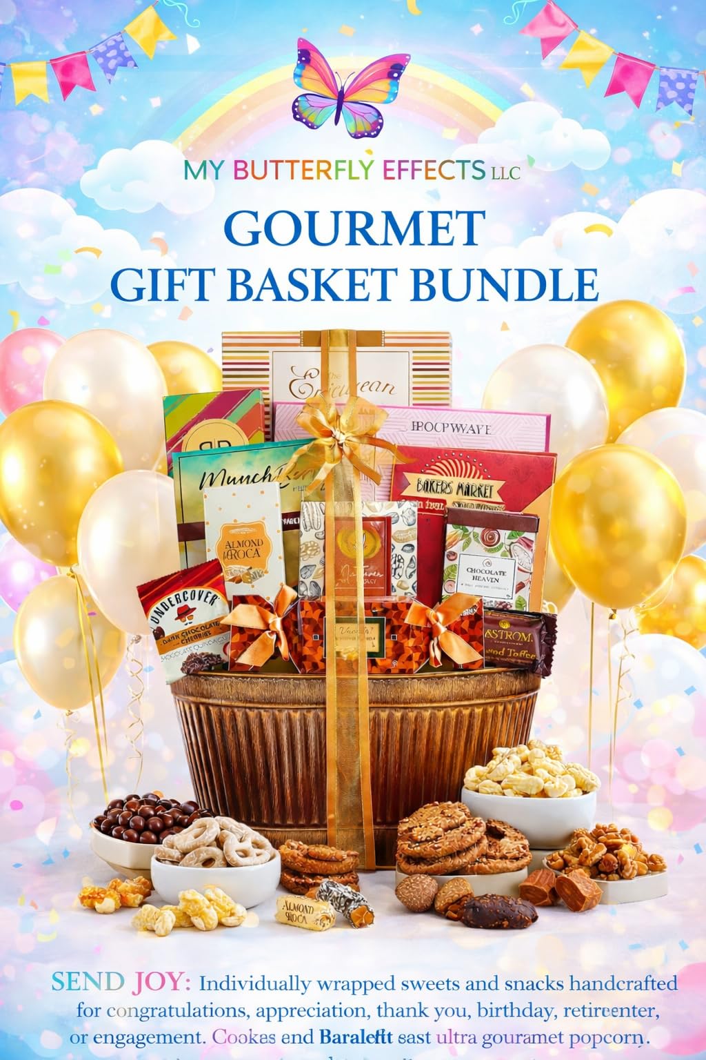 Broadway Basketeers Gourmet Valentines Gift Basket for Women, Men, Families, Teacher, College, Appreciation, Thank You, Birthday, Corporate, Get Well, Sympathy Chocolate Baskets - Customer Photo 1