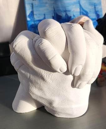 Luna Bean Hand Casting Kit - The Original Hand Mold Kit for Couples - Valentines Day Gifts for Her and Him - Customer Photo 1