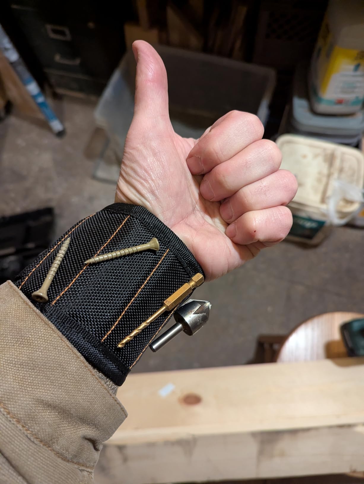 RAK Magnetic Wristband Gifts for Men - Premium Tool Belt for Holding Screws Nails with Powerful Magnets, Valentine's Day Gift for Men, Cool Gadgets Stuff Birthday Gifts for Dad, Husband, Grandpa, Him - Customer Photo 1