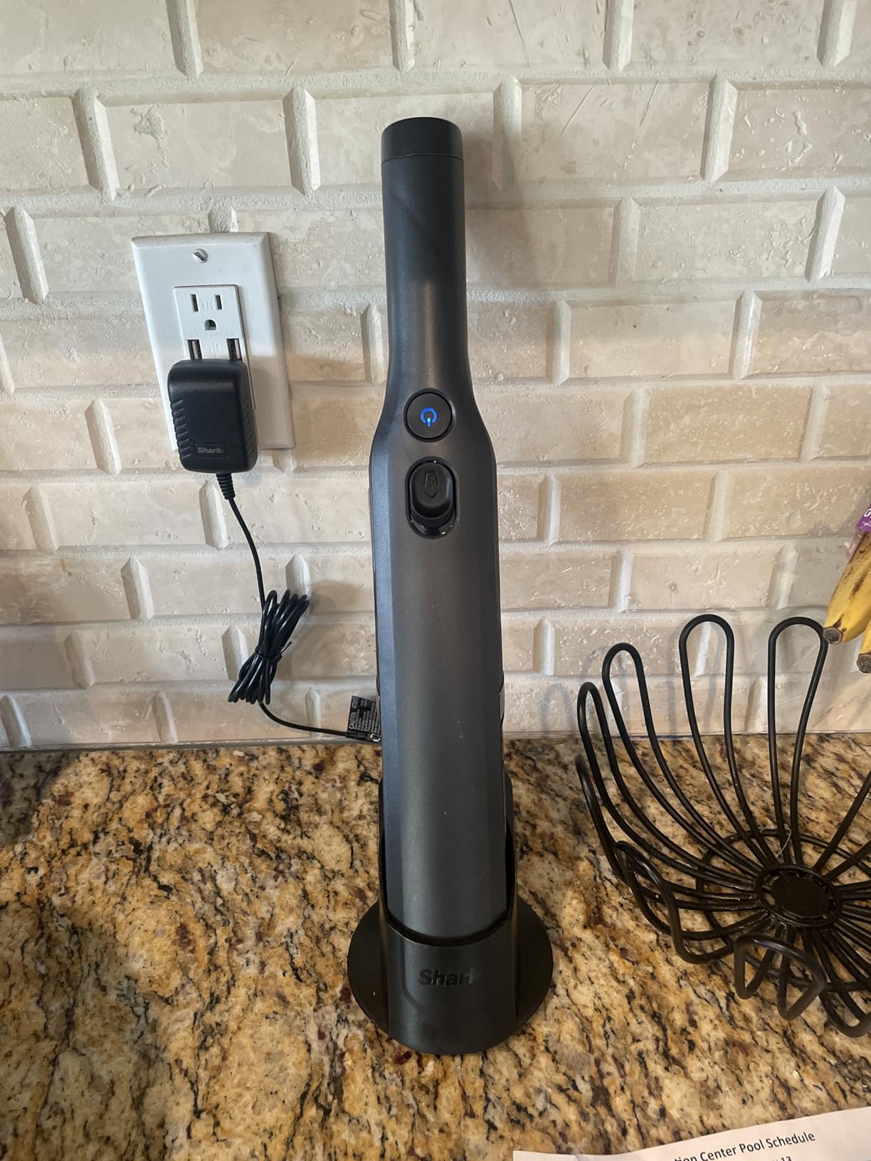 Shark WV201 WANDVAC Handheld Vacuum, Lightweight at 1.4 Pounds with Powerful Suction, Charging Dock, Single Touch Empty and Detachable Dust Cup,Graphite, Slate customer photo 2