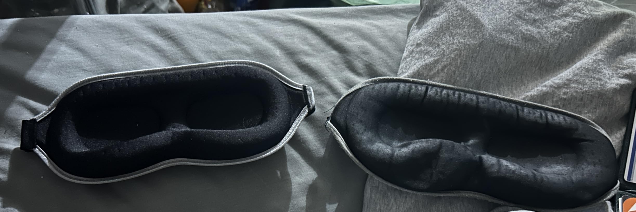 MZOO Luxury Sleep Eye Mask for Side Sleeper Men Women, Zero Eye Pressure 3D Sleeping Mask, Light Blocking Patented Design Night Blindfold, Soft Eye Shade Cover for Travel, Black - Customer Photo 1