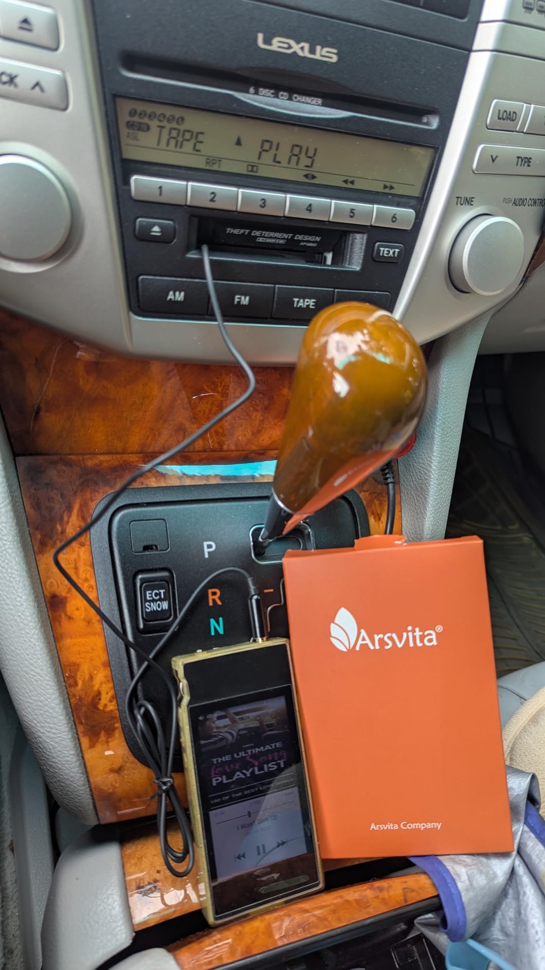 arsvita Car Audio Cassette to Aux Adapter, 3.5 MM Auxillary Cable Tape Adapter customer photo 1