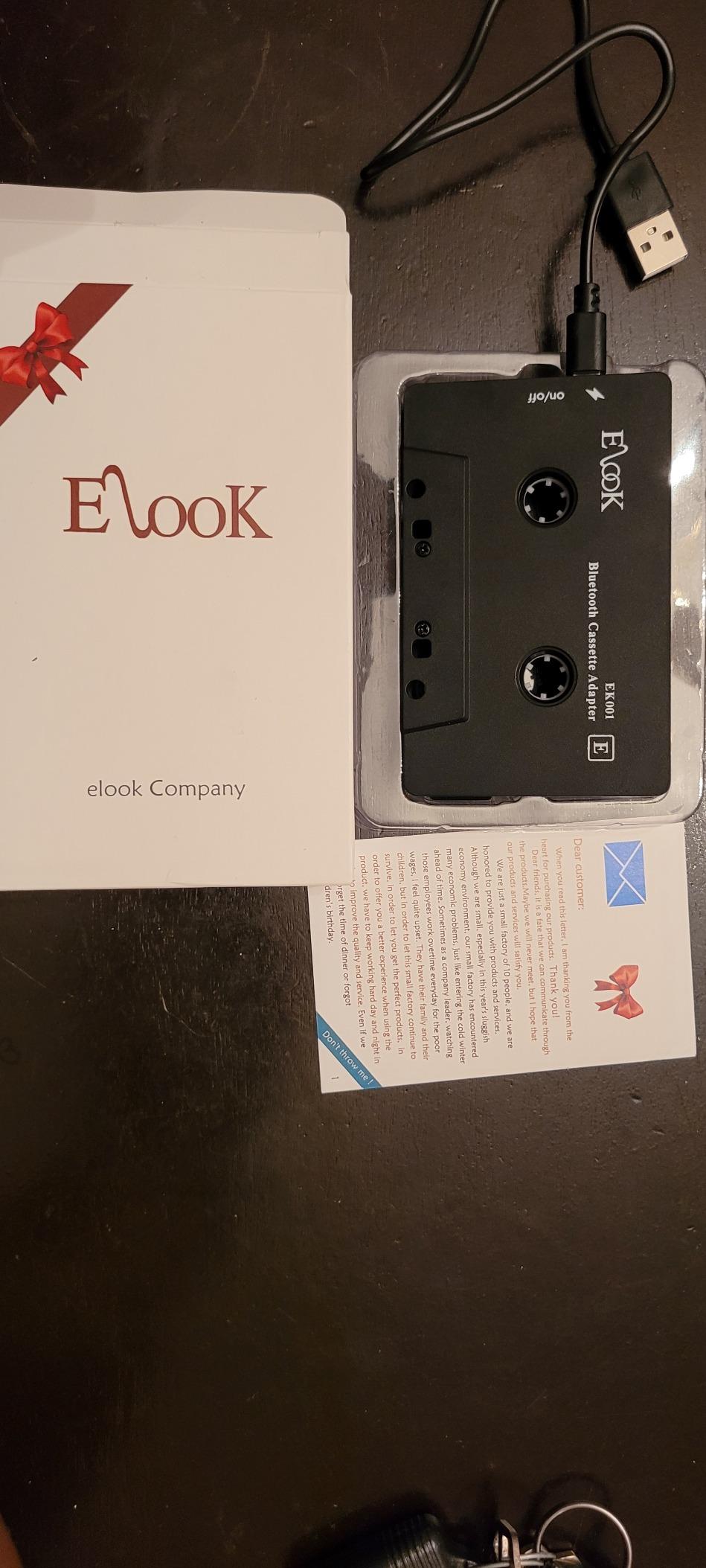 Elook Car Audio Receiver, Bluetooth Cassette Receiver Tape Aux Adapter Player with Bluetooth 5.0 customer photo 2