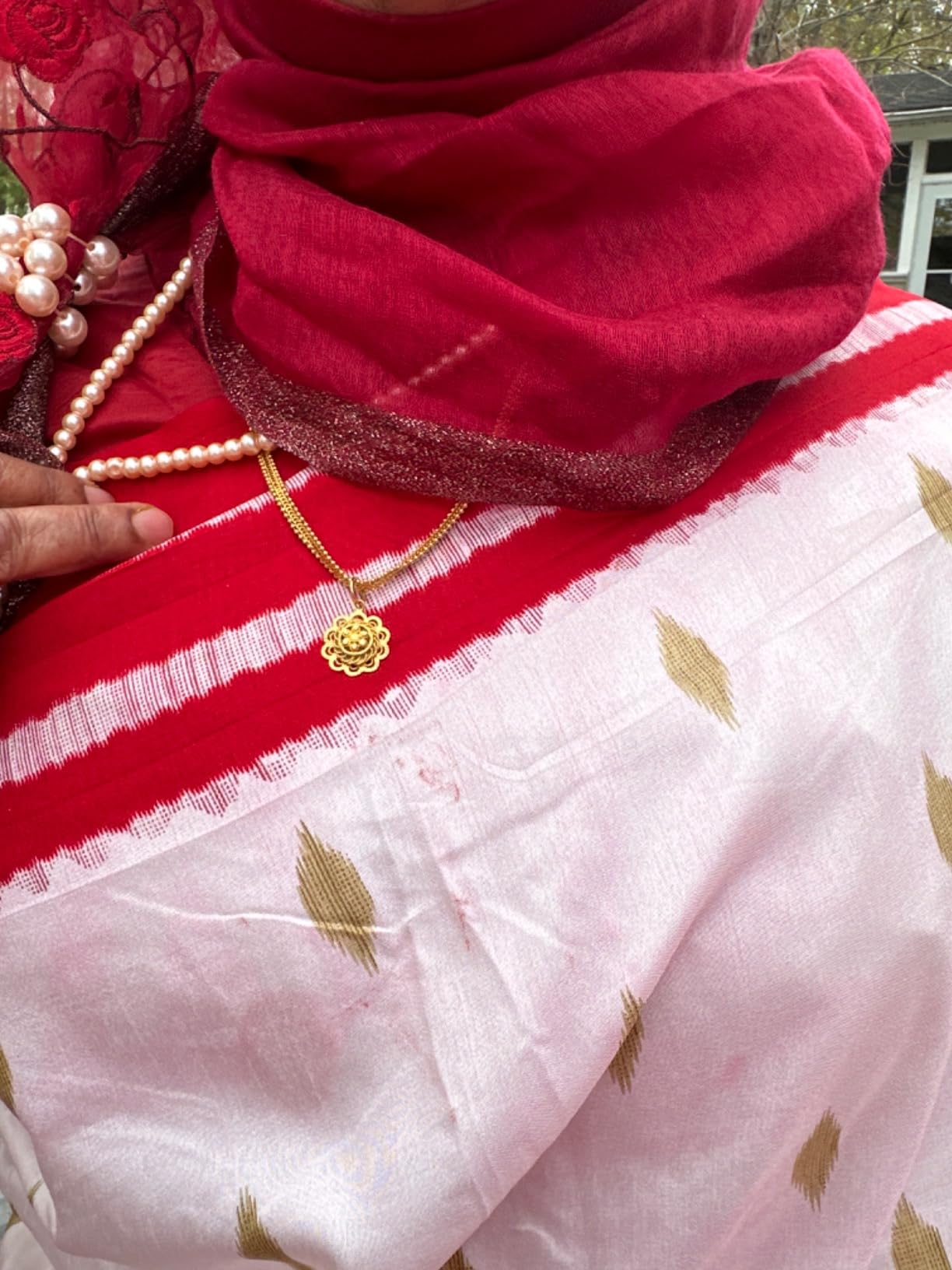 Saree For Women Cotton Art Silk Sarees for Indian Wedding Gift, Sari and Unstitched Blouse piece - Customer Photo 2