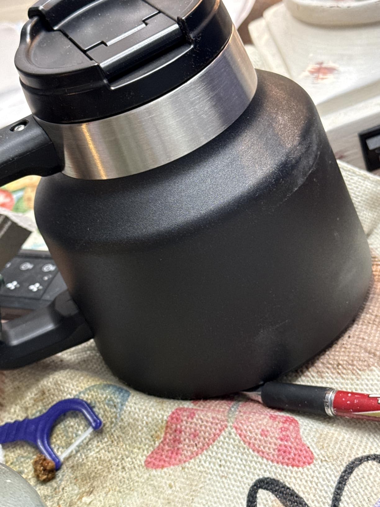 STANLEY Tough-To-Tip Admiral's Mug 20 oz | Twist-on Flip Open Lid | Wide Body with Non-Skid Rubber Base | Insulated Stainless Steel Coffee Cup | BPA-Free - Customer Photo 1