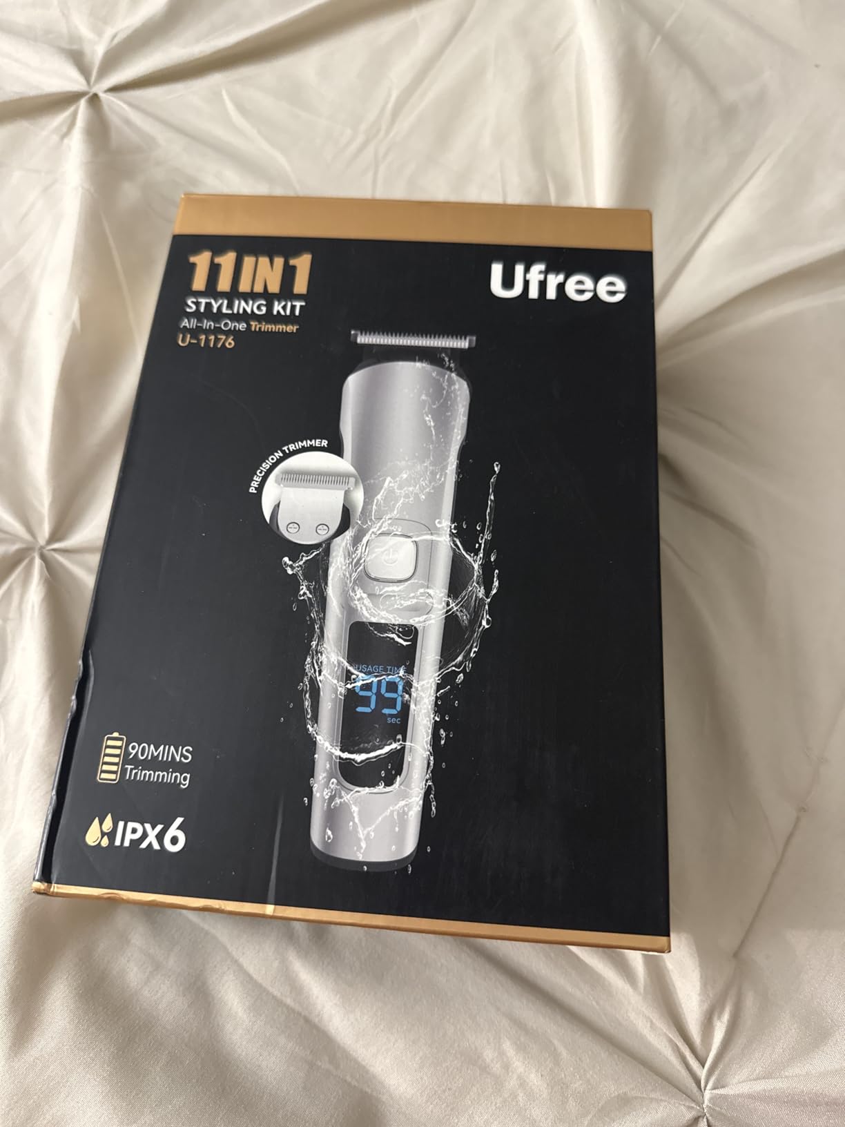 Ufree Beard Trimmer for Men, Waterproof Electric Razor for Nose, Body, Face & Mustache, Cordless Hair Clippers Shavers Grooming Kit, Valentines Day Gifts for Men Husband Father - Customer Photo 2