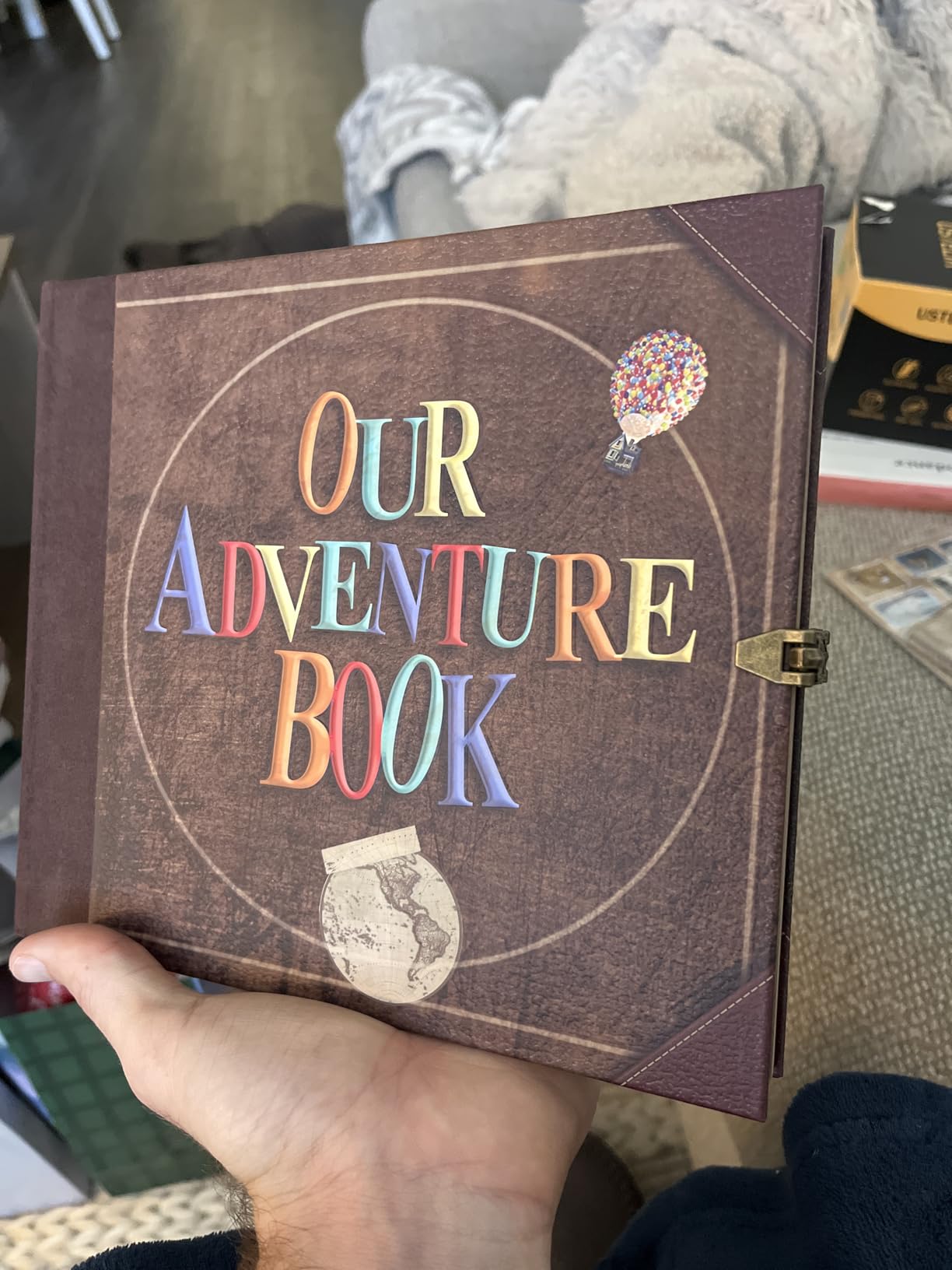 JIMBON Our Adventure Book Scrapbook Photo Album Retro Style Embossed Letter Cover Travel Diary Journal Scrap Book Kit For Couples, Memory Book For Anniversary Wedding Customer Review JIMBON Our Adventure Book Scrapbook Photo Album Retro Style Embossed Letter Cover Travel Diary Journal Scrap Book Kit For Couples, Memory Book For Anniversary Wedding - Customer Photo 2