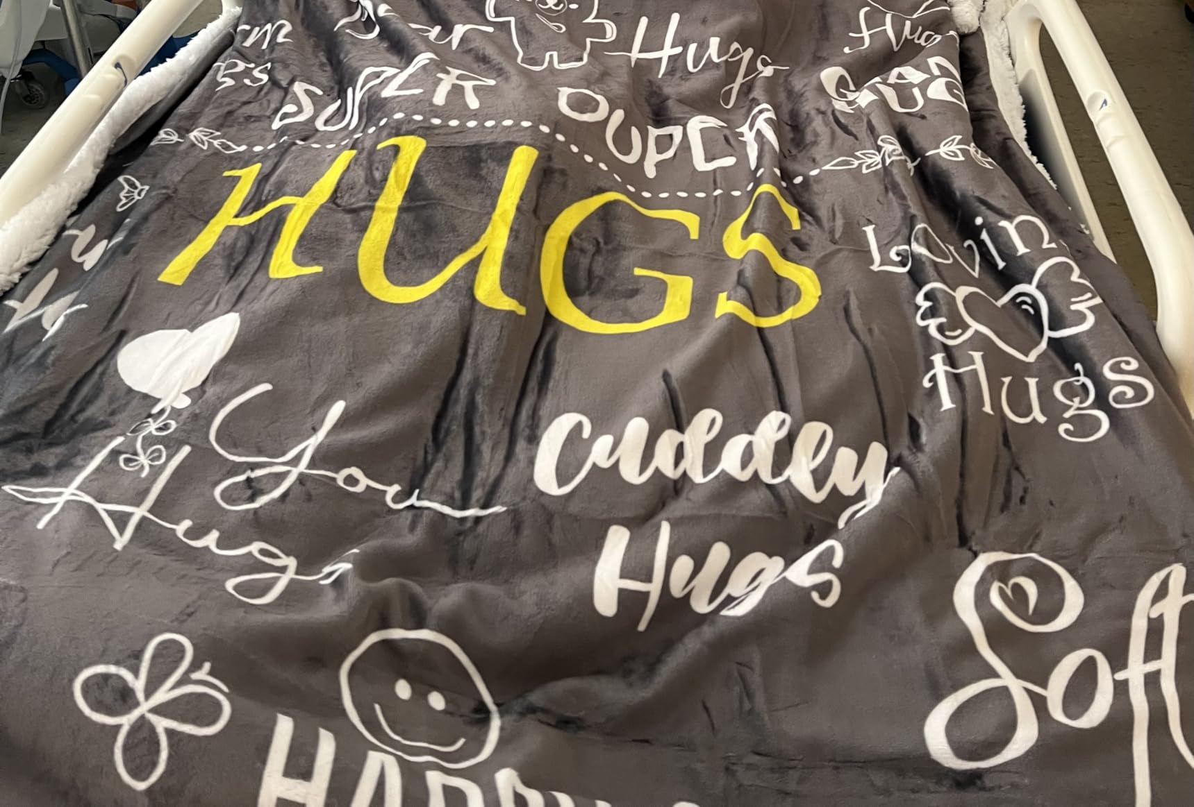 Piwaka Hug Blanket for Women - Get Well Gifts for Comfort & Care, Cozy Soft Flannel Fleece Throw, Surgery Recovery, Thinking of You, Care Package, Get Well Soon Gift (Fleece, Grey) - Customer Photo 2