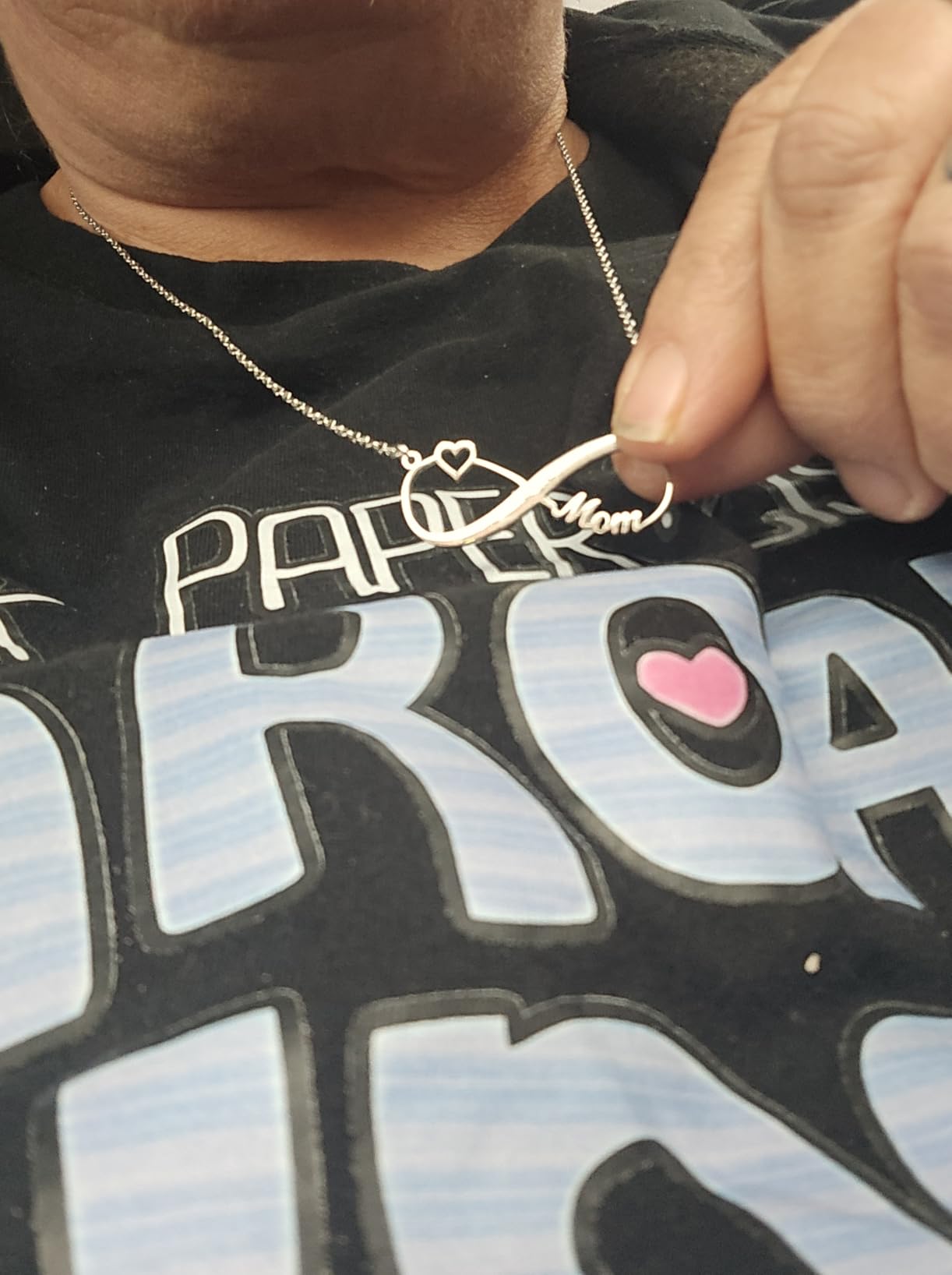 Custom Name Necklace - 925 Sterling Silver & 316 Stainless Steel, 14 Fonts & Multi-Language Options, 4 Colors, 5 Chain Styles, Personalized Gift with Premium Box - Customer Photo 1