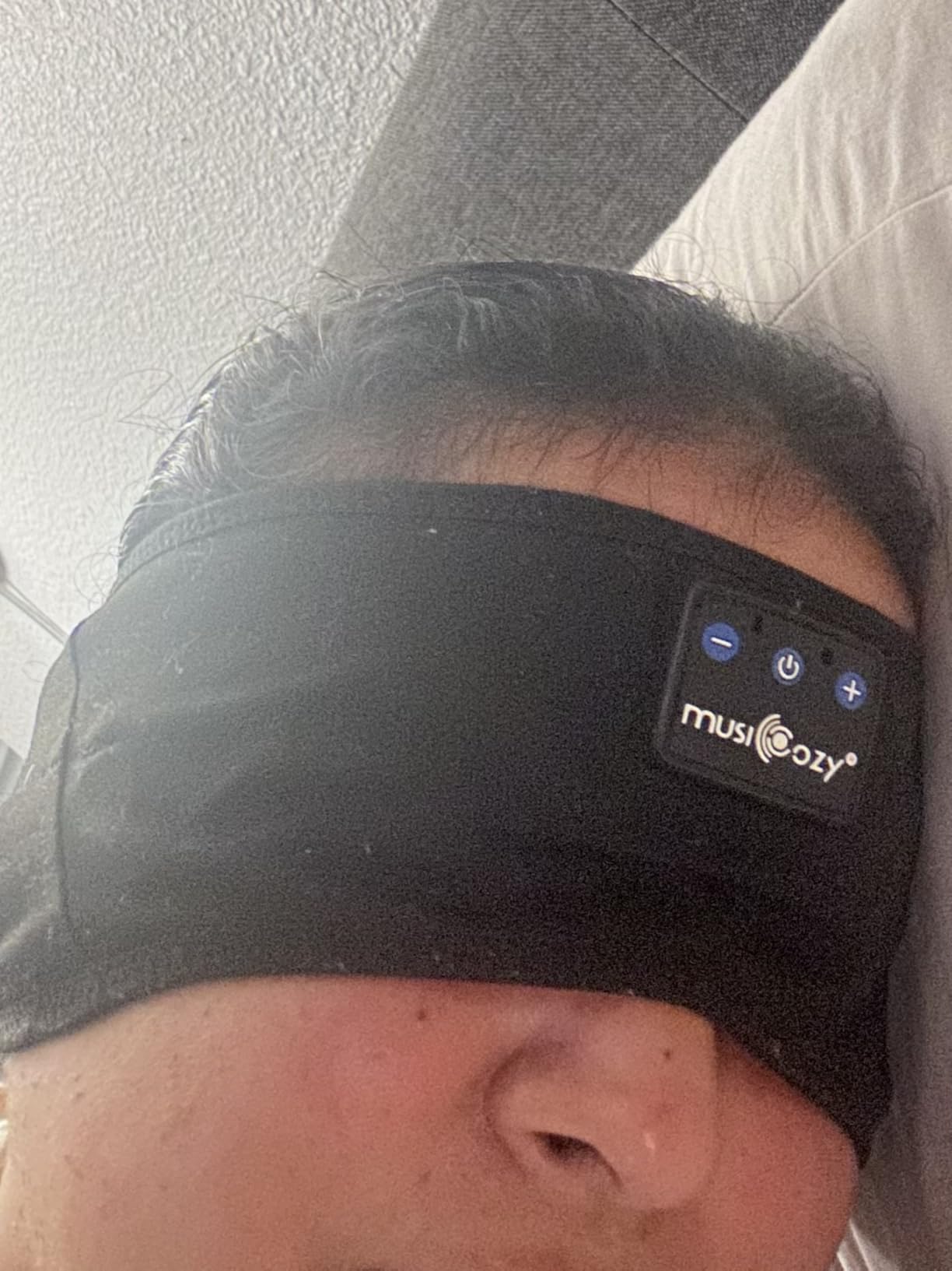 MUSICOZY Sleep Headphones Bluetooth 5.4 Headband, Sports Wireless Earphones Sweat Resistant Earbuds Sleeping Headphone with Ultra-Thin HD Stereo Speaker for Workout Running Cool Gadgets Unique Gifts - Customer Photo 1