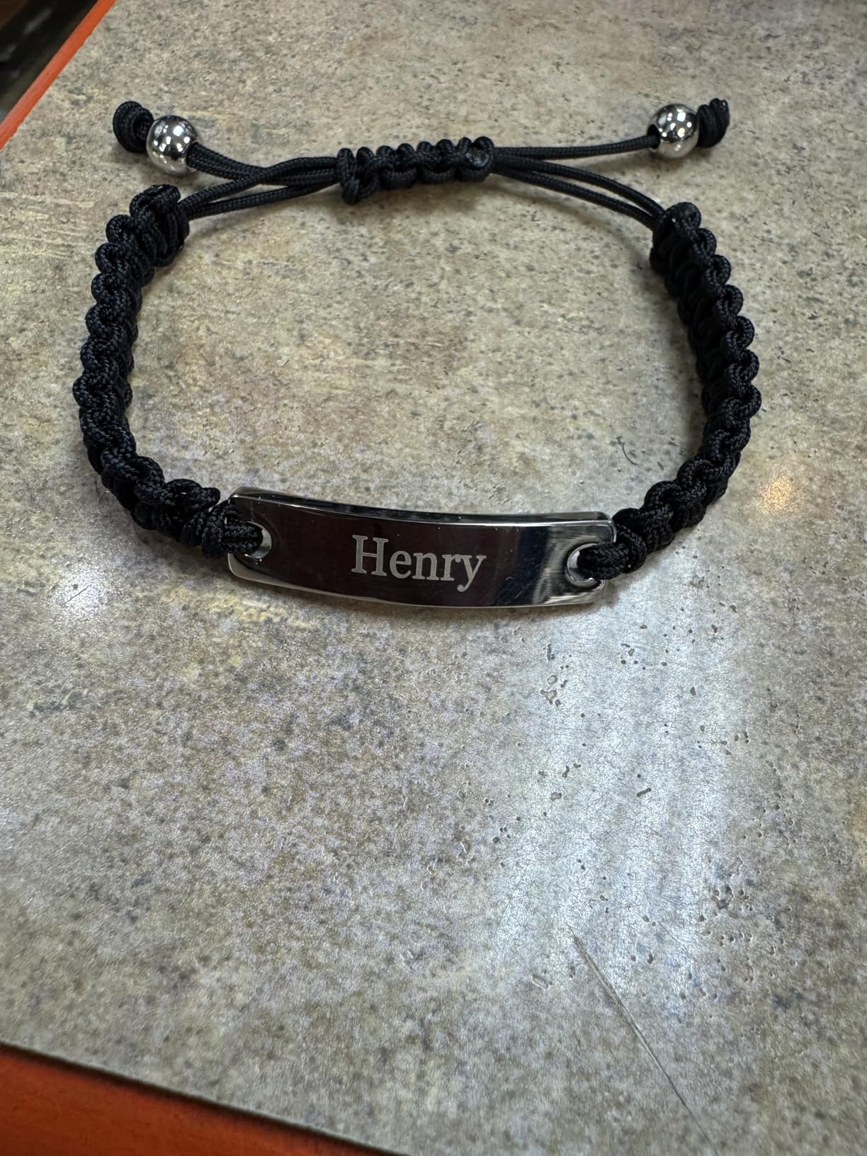 MEALGUET Personalized ID Couple Bracelets Custom Engraving Handmade Braided Rope Wrist Bangle for Men Women Friendship, Adjustable,Customized Bracelet Gift for Men Husband Customer Review MEALGUET Personalized ID Couple Bracelets Custom Engraving Handmade Braided Rope Wrist Bangle for Men Women Friendship, Adjustable,Customized Bracelet Gift for Men Husband - Customer Photo 1