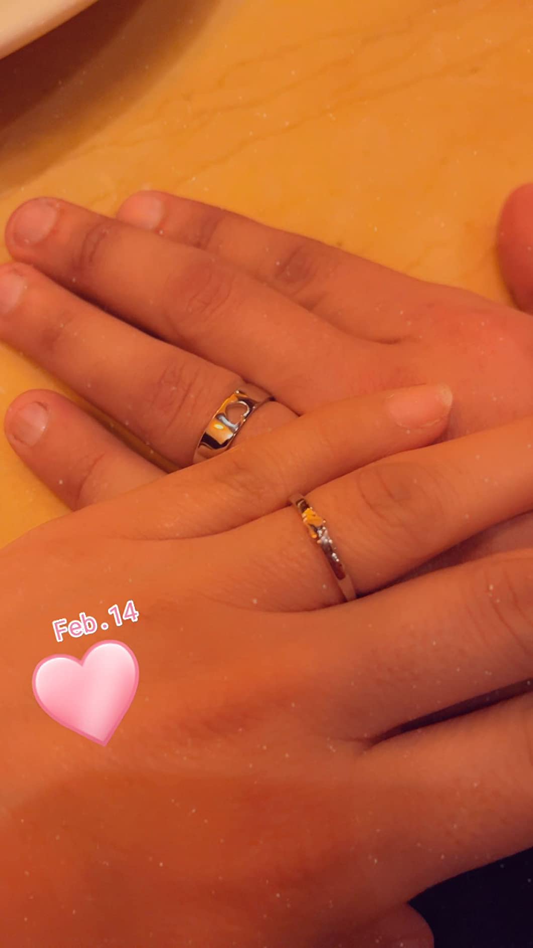 MILACOLATO Matching Rings for Couples 925 Sterling Silver Matching Heart Promise Rings I Love You Engagement Wedding Ring Sets for Him and Her Adjustable Butterfly Matching Rings Valentines Day Gifts - Customer Photo 2