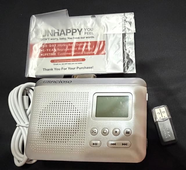 Gracioso Portable Cassette Player Recorder Converter,Cassette to MP3 via SD Card,Tape Player with 1000mah Rechargeable Battery,Built-in Microphone&Speaker,Headphone Jack,16GB SD Card customer photo 2