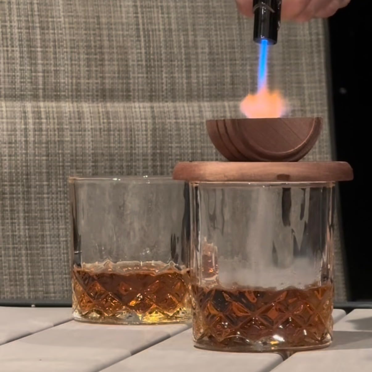 Whiskey Smoker Kit with Torch - 6 Flavors Wood Chips, 2 Glasses, 2 Ice Ball Molds - Cocktail Smoker Infuser Kit, Old Fashioned Drink Smoker Kit - Customer Photo 2