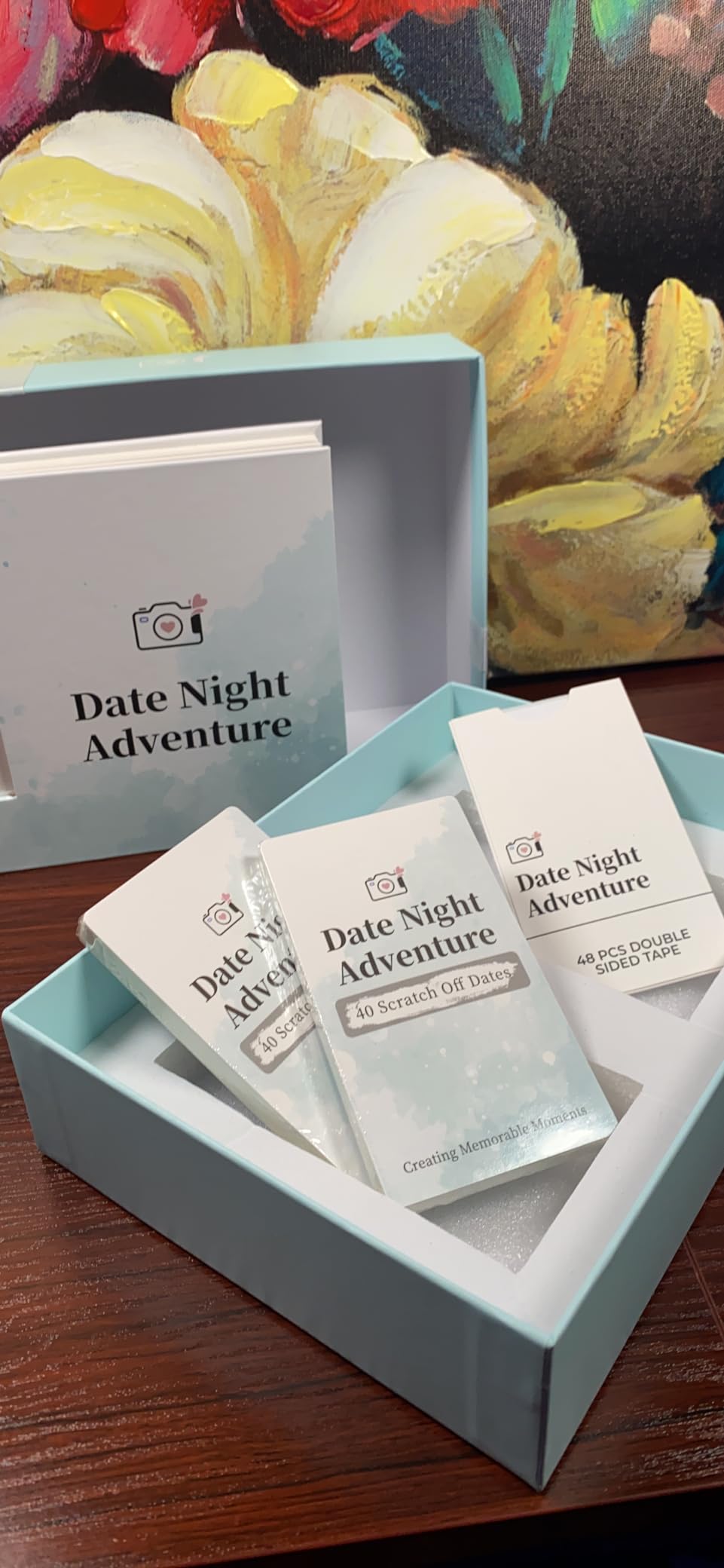 40 Date Ideas for Couples, Unique Scratch Off Date Night Games with Adventure Keepsake Album Book,Romantic Couple Valentines Day Gifts for Him Boyfriend Anniversaries,Wedding Gifts for Bride Husband - Customer Photo 1