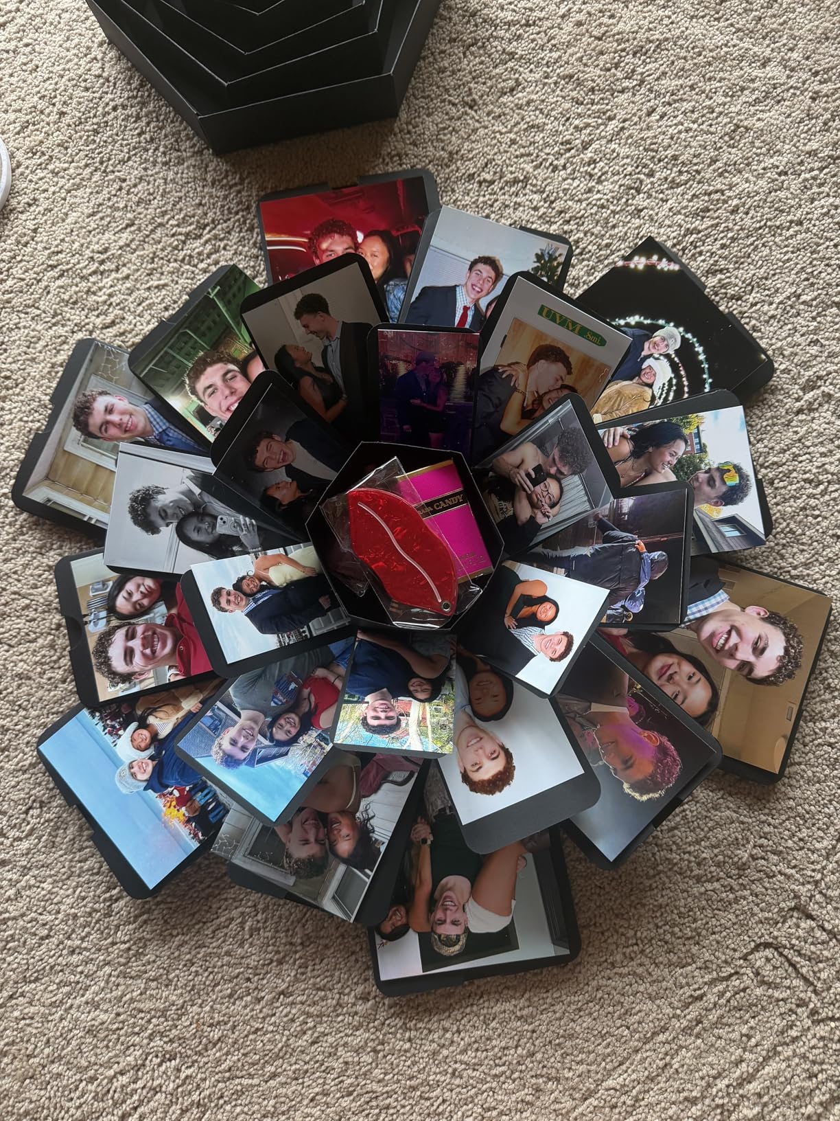 Koogel Explosion Gift Box, Handmade Exploding Photo Album Preassembled Surprise Picture Pop Up Love Box with Creative DIY Scrapbooking Accessories for Anniversary Birthday Wedding - Customer Photo 1