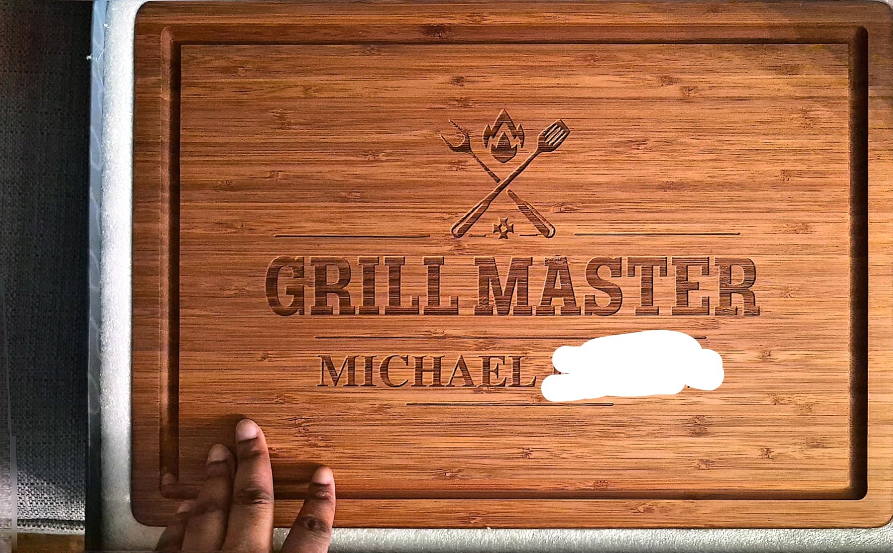 Personalized Cutting Board, Custom Bamboo Engraved Charcuterie Boards - Best Present for Wedding, Bridal Shower, Engagement, Anniversary, Housewarming, Gift Idea for Couples Bride, Parent, Family - Customer Photo 1