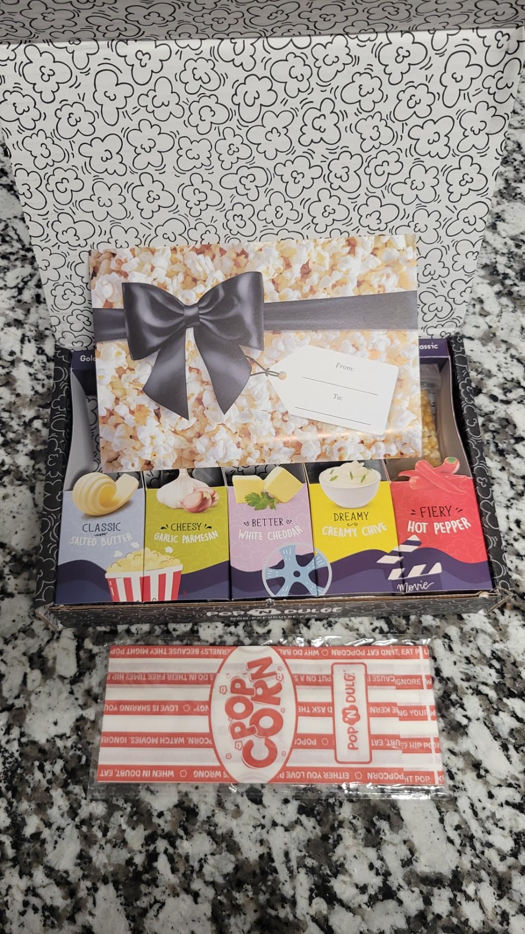 Valentines Day Gifts Movie Night Popcorn Gift Set, Valentines Day Gifts For Her Him, 10 Piece Set, 5 Gourmet Popcorn Kernels and 5 Popcorn Seasoning Flavoring, Kosher, Non-GMO Romantic Movie Night Gift Baskets Idea Customer Review Valentines Day Gifts Movie Night Popcorn Gift Set, Valentines Day Gifts For Her Him, 10 Piece Set, 5 Gourmet Popcorn Kernels and 5 Popcorn Seasoning Flavoring, Kosher, Non-GMO Romantic Movie Night Gift Baskets Idea - Customer Photo 1