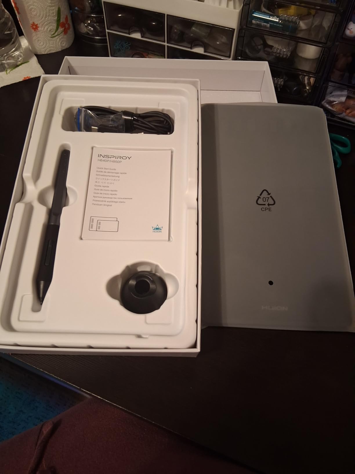 2023 HUION Inspiroy 2 Large Drawing Tablet, 10x6inch Art Tablet with Scroll Wheel 3-Set 8 Customized Keys Battery-Free Stylus, Graphics Tablet for Drawing, Design, Work with Mac, PC & Mobile, Black customer photo 1