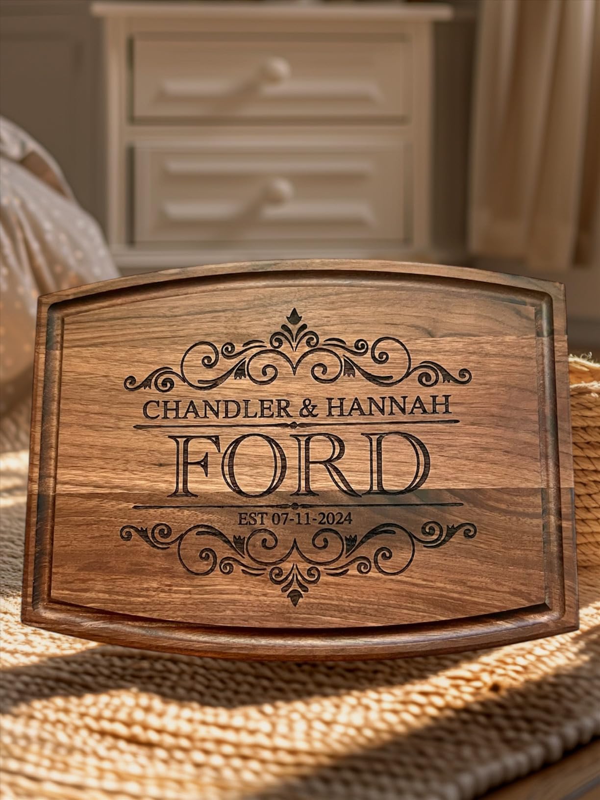 Crafted Treasures Custom Cutting Board-Personalized Cutting Board Wood Engraved-Valentines Day Gifts for Him/Her-Custom Wedding Gifts for Couple, Bridal Shower, Engagement, Anniversary and Housewarming Customer Review Crafted Treasures Custom Cutting Board-Personalized Cutting Board Wood Engraved-Valentines Day Gifts for Him/Her-Custom Wedding Gifts for Couple, Bridal Shower, Engagement, Anniversary and Housewarming - Customer Photo 2