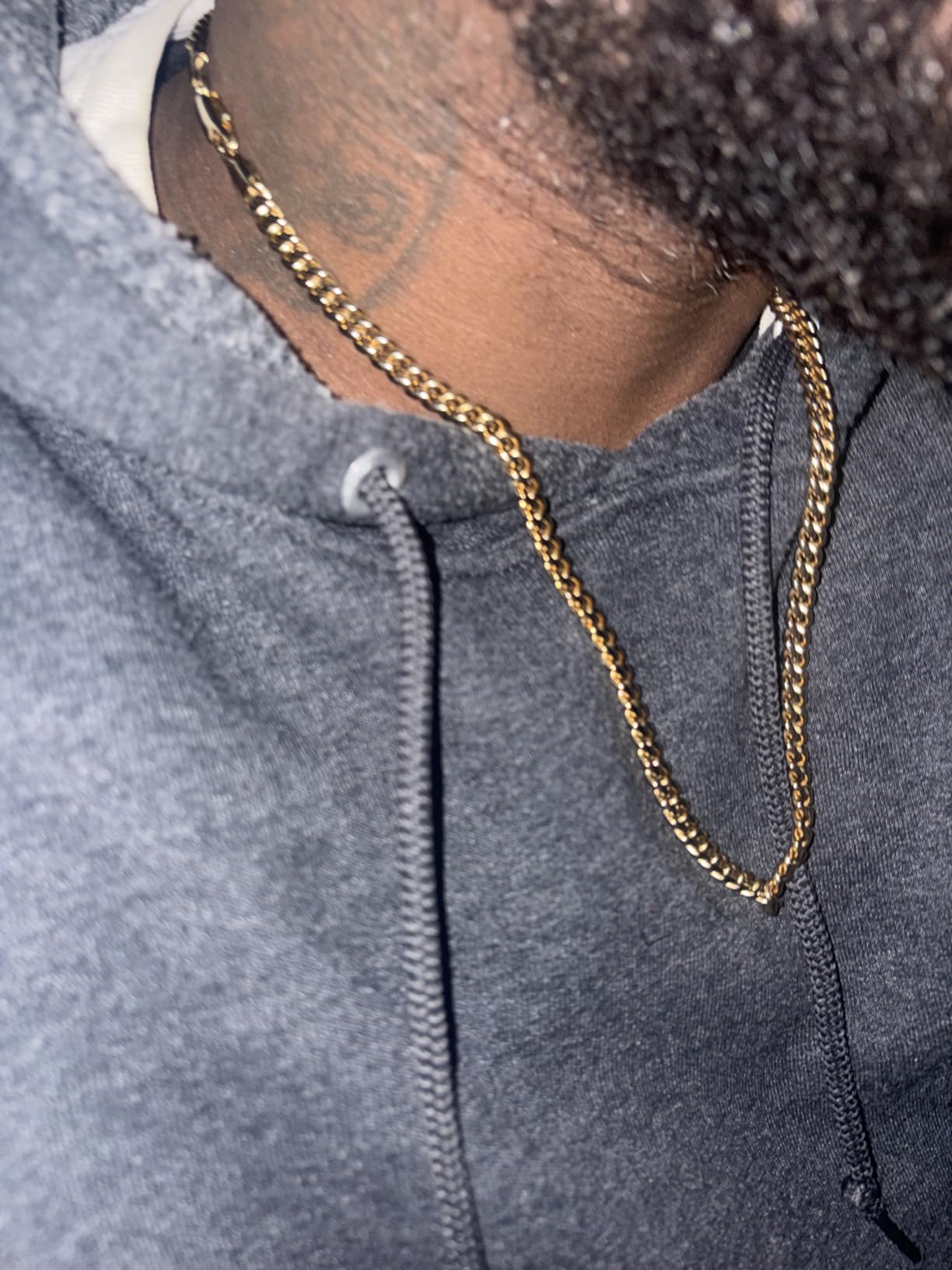 Love You This Much Promise Cuban Chain Necklace for Him, 7mm Thick, Sentimental Gift for Him, BF Gift for Birthday, Gift Ideas for Boyfriend - Customer Photo 1