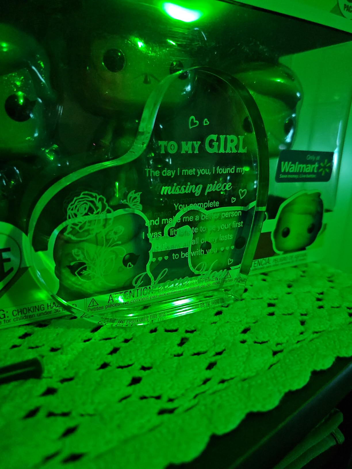 Valentines Day Gifts for Her, Girlfriend Valentines Day Gifts, To My Girl Heart Shaped Acrylic Block, Birthday Anniversary I Love You Presents for Her Wife - Customer Photo 1