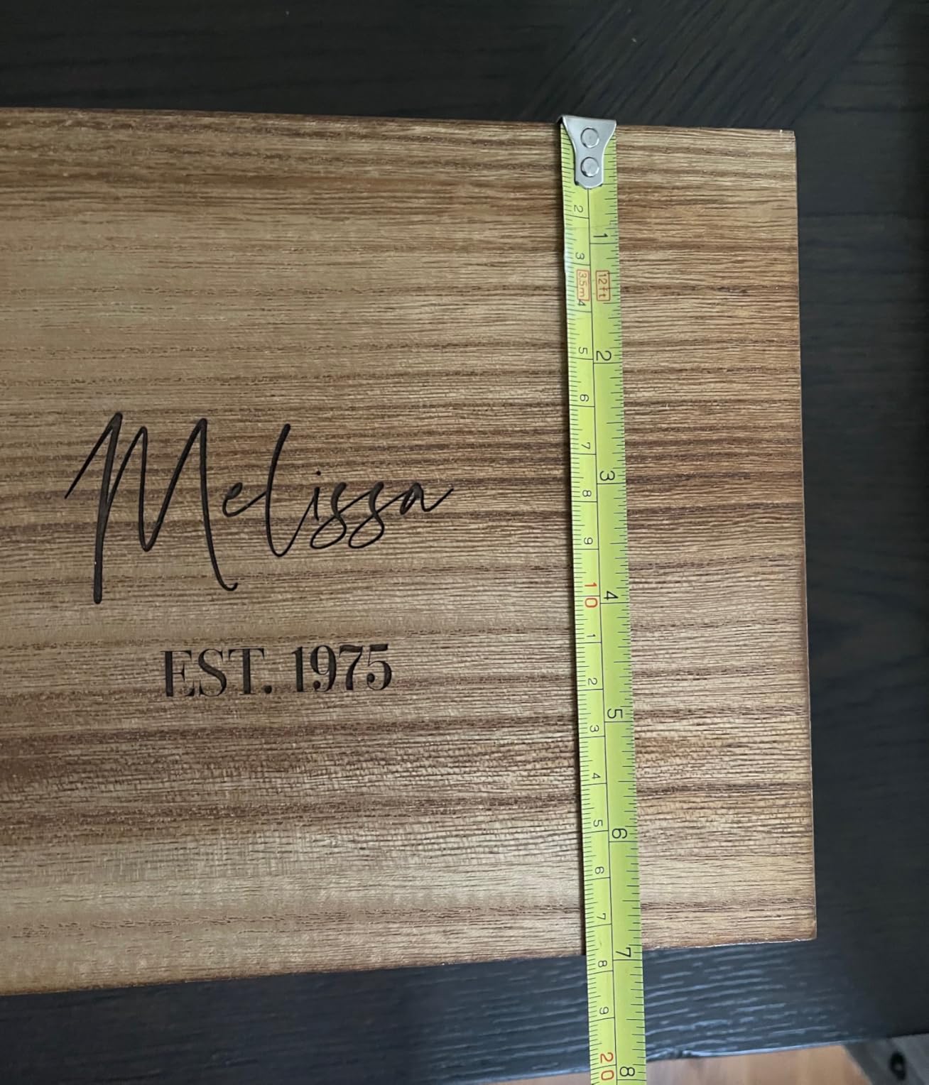 Let's Make Memories Personalized Wooden Keepsake Box With Hinged Lid - Wood Memento Box - Decorative Storage - Home Decor - For Couples, Wedding, Newlyweds - Laser Engraved - Our Adventures Together - Customer Photo 2