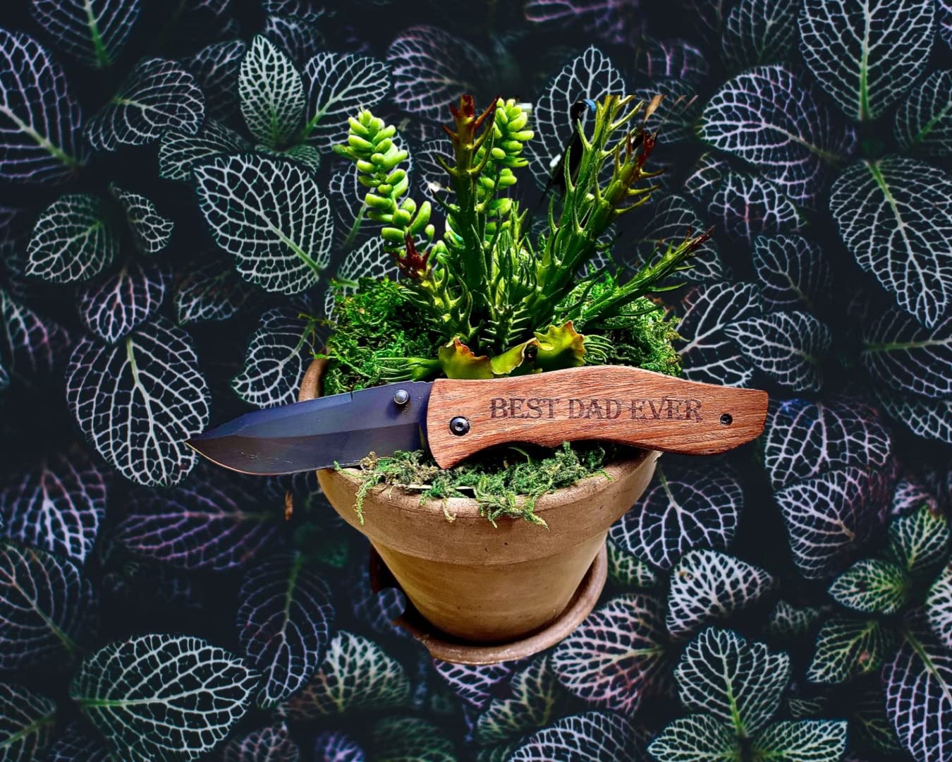 Gifts for Him Husband Men Valentines Day, Anniversary Birthday Gifts ideas for Boyfriend, Engraved Pocket Knife, Wooden Handle Folding Knife with Wood Box, Unique Outdoor Camping Hunting Fishing Tool - Customer Photo 2