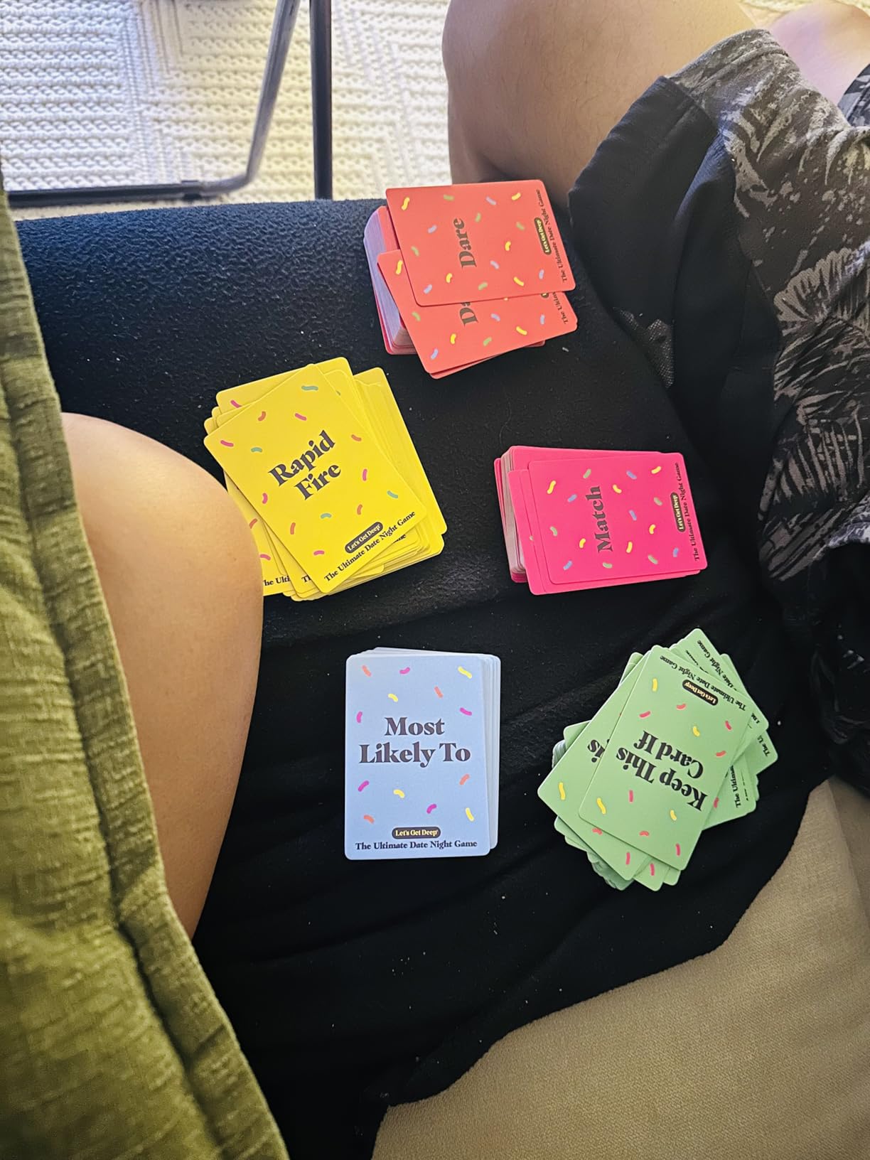 The Ultimate Date Night Game by Relatable, Great for Couples Games and Stay at Home Date Night Ideas, From The Makers of Let's Get Deep Relationship Card Game, Includes 200 Cards & Spinner - Customer Photo 1